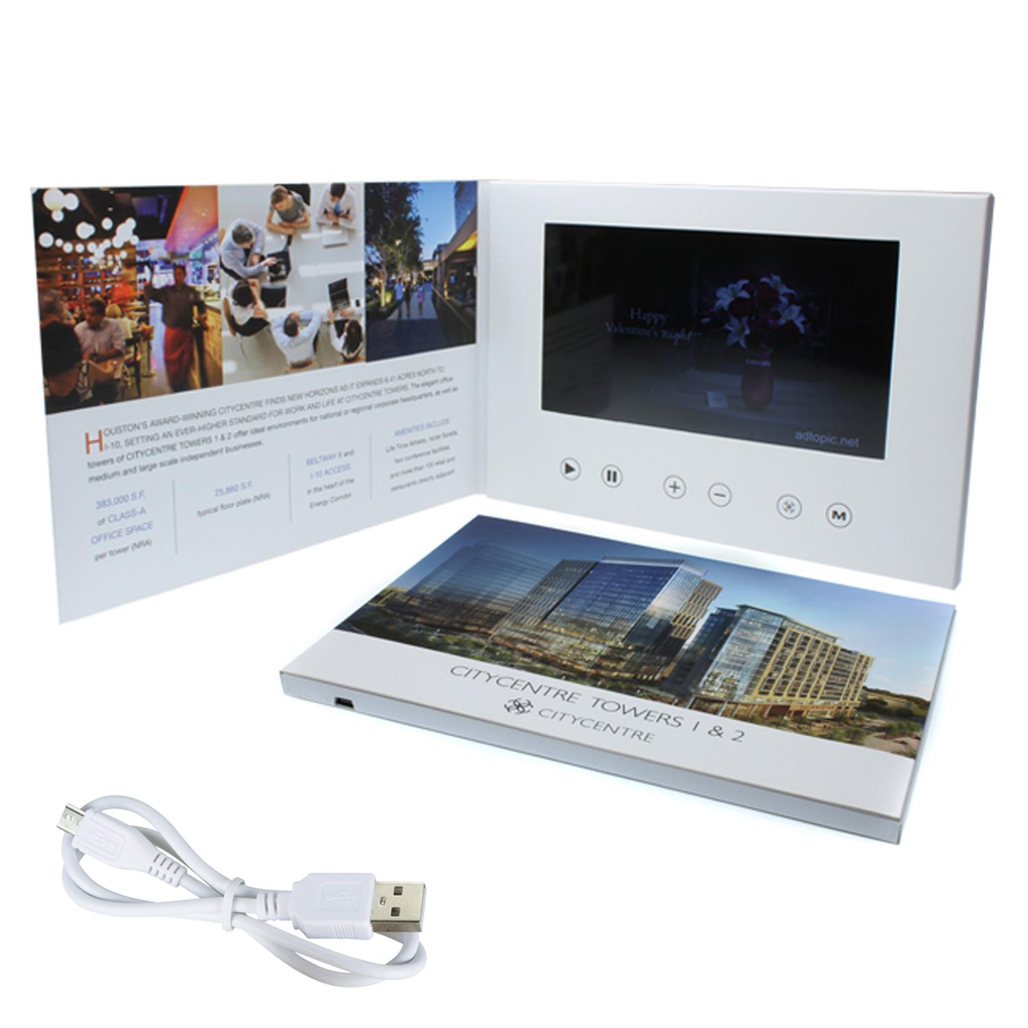 Peony - 7" LCD Video Bi-fold Brochure 1