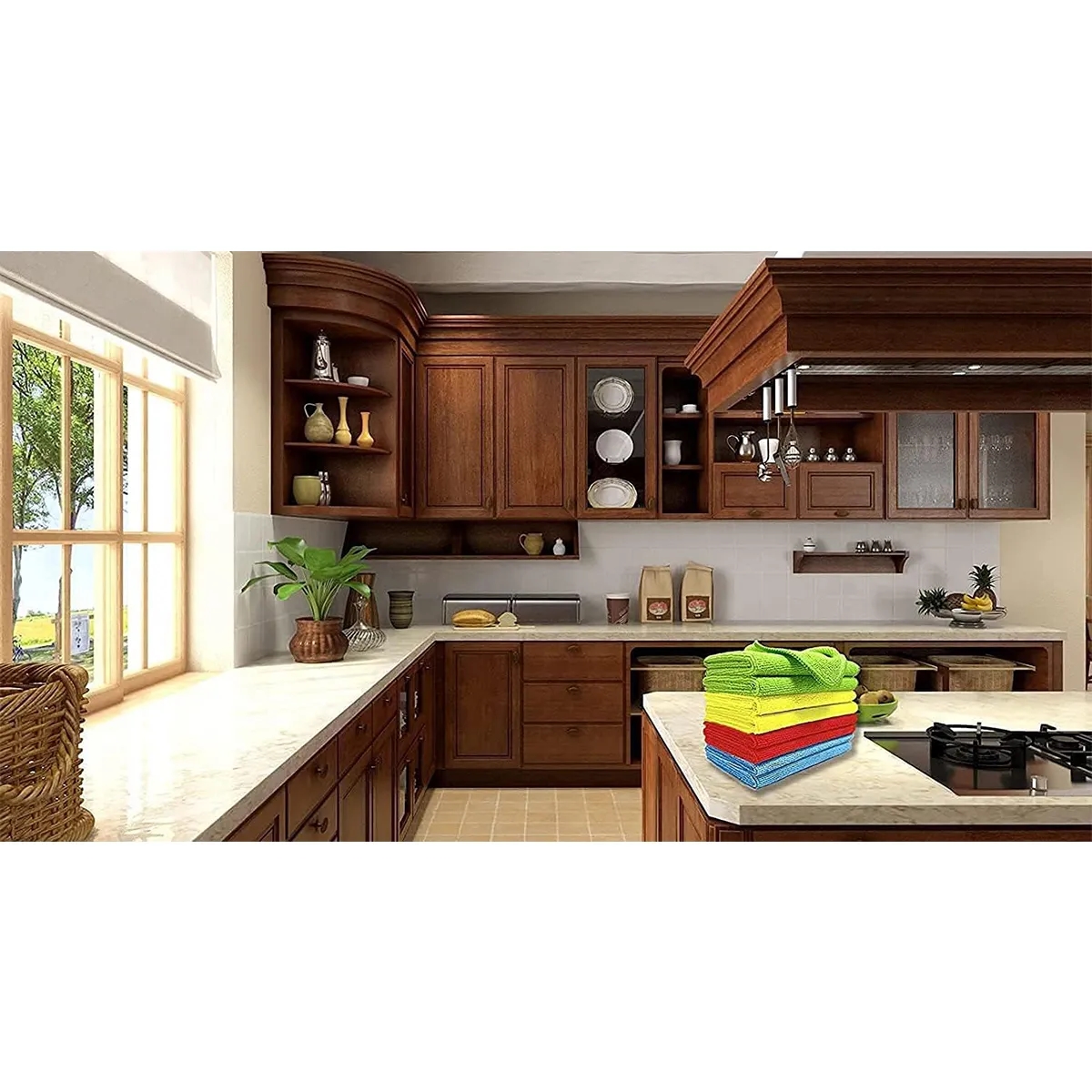 Super Absorbent Durable Reusable Microfiber Cloth Towels 2