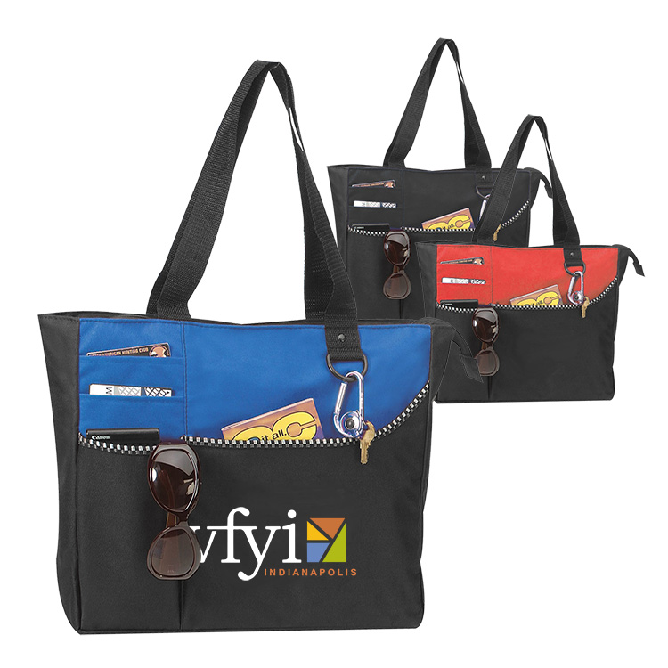 600D polyester Tote Bag with Zipper 2