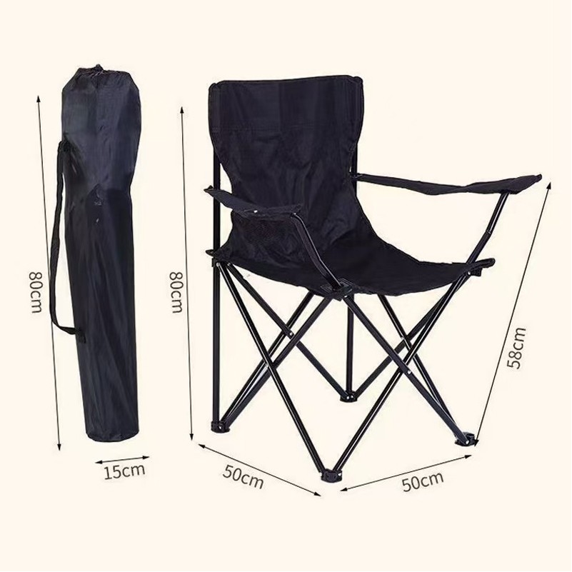 Portable Outdoor Folding Camping Chair with Armrests & Cup Holder 3