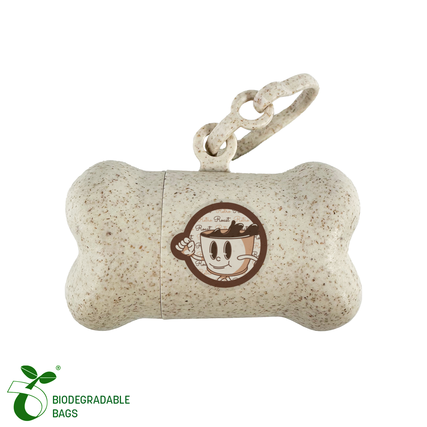 Eco-Friendly Bone Shaped Pet Bag Dispenser w/ Compostable Bags - Full Color Imprint