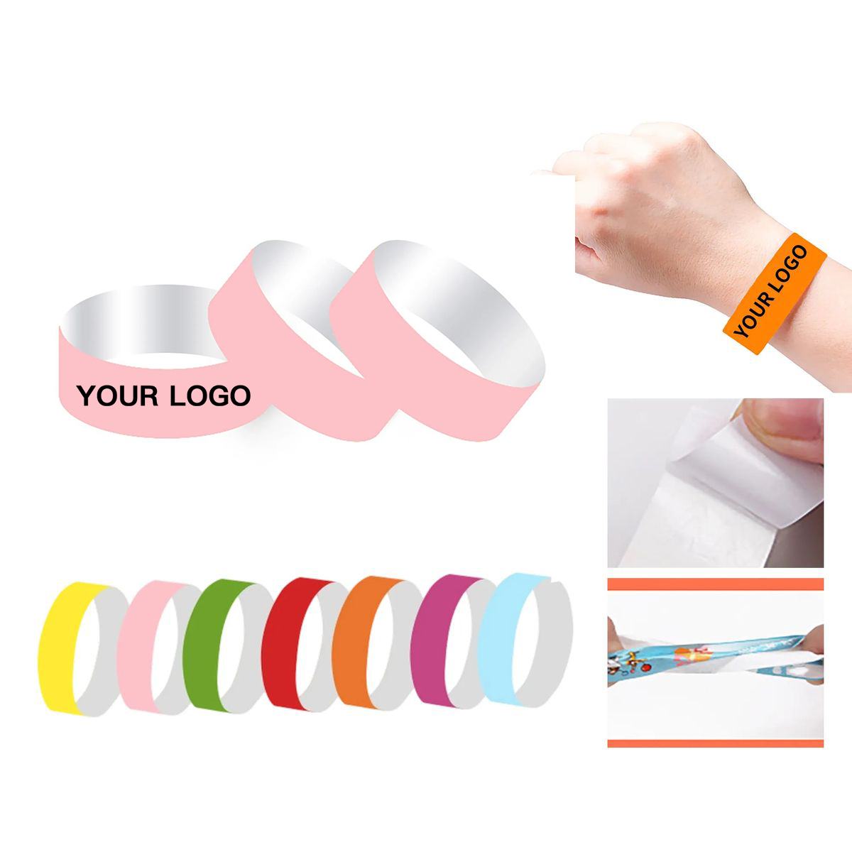 Tyvek Wristbands with Adhesive for Event Security 2