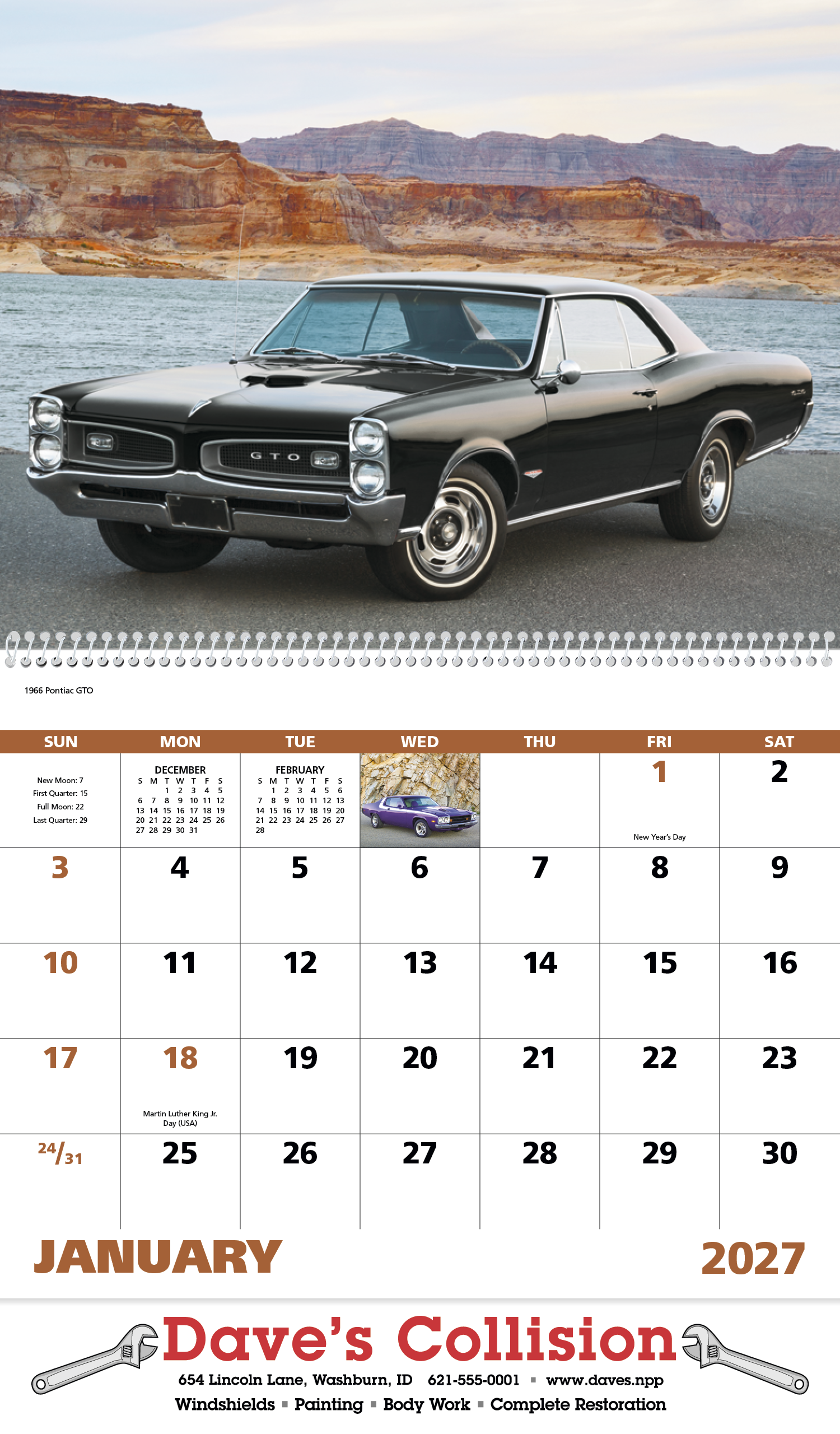 Good Value™ Muscle Thunder - Spiral Calendar 27