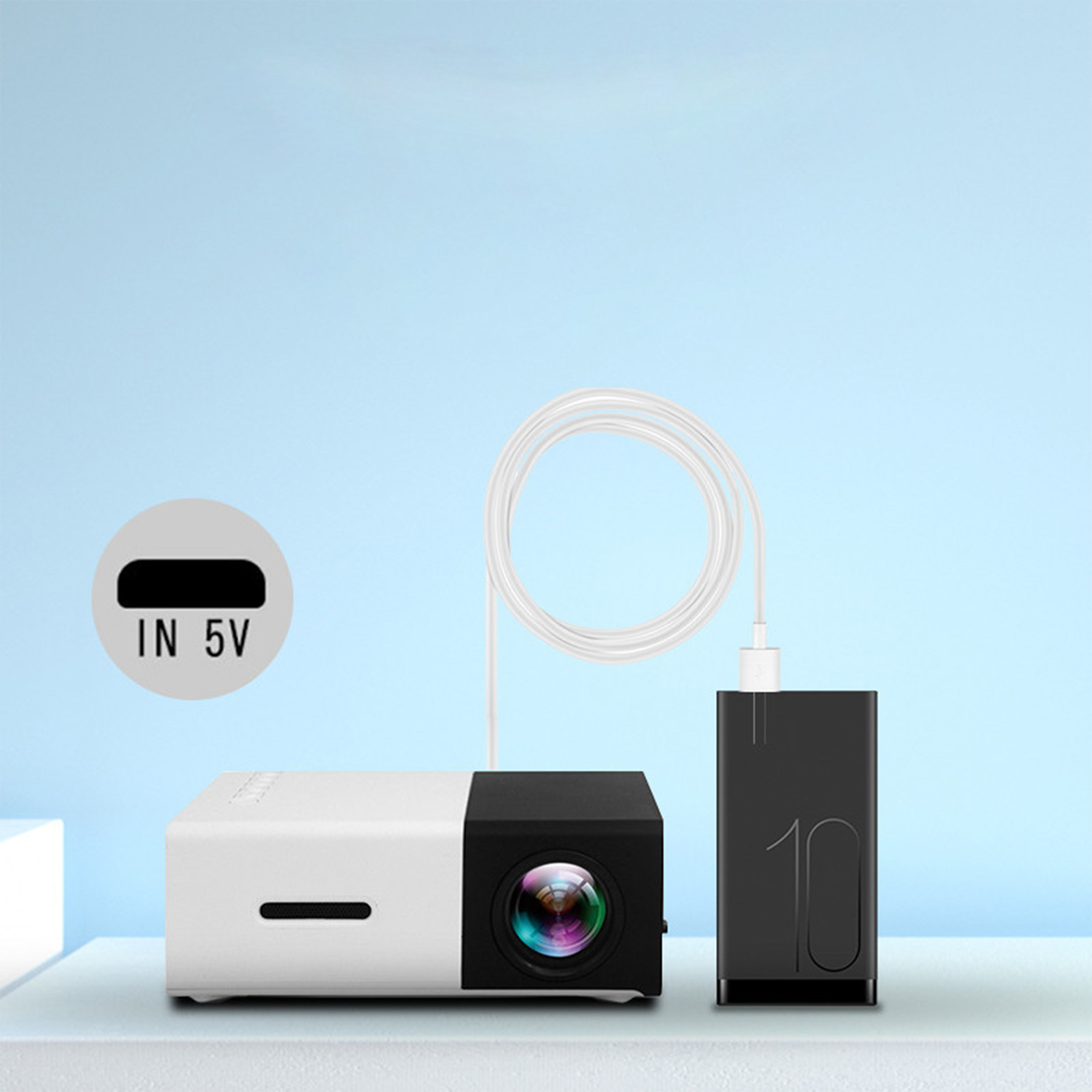Mini Projector Portable 1080P LED Projector 4