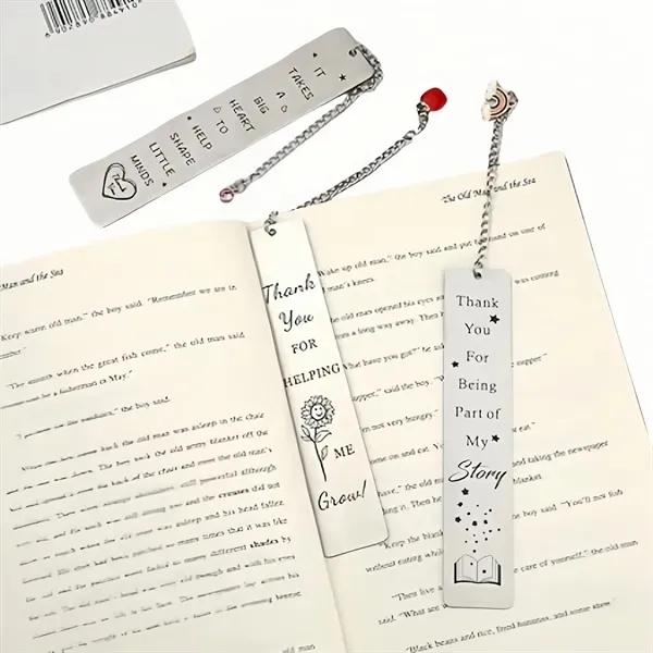 Stainless Steel Bookmarks - Durable Page Markers 2