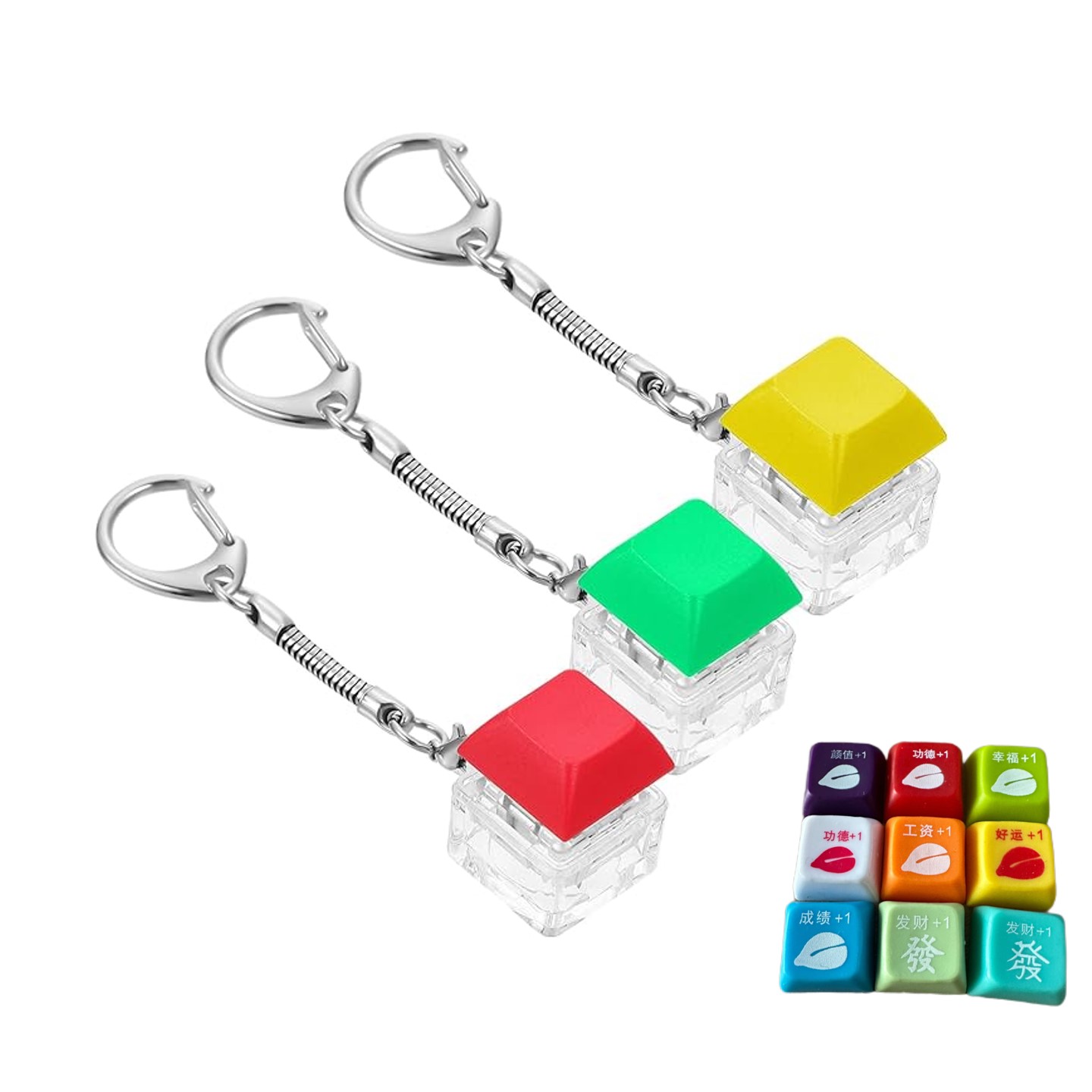 Led keyboard decompression keychain 4