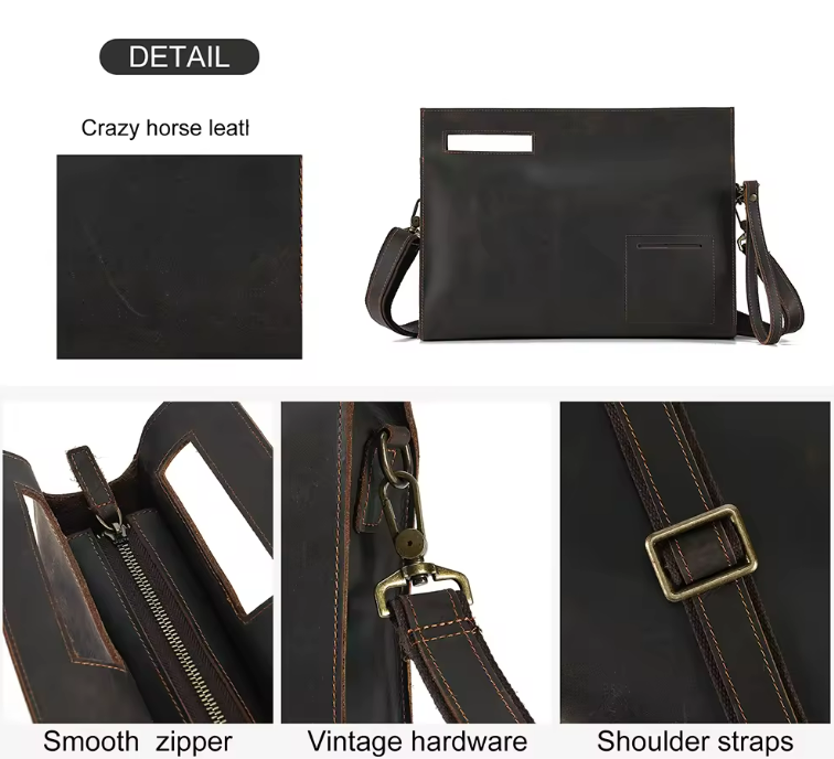 Men Leather Business Briefcase 5