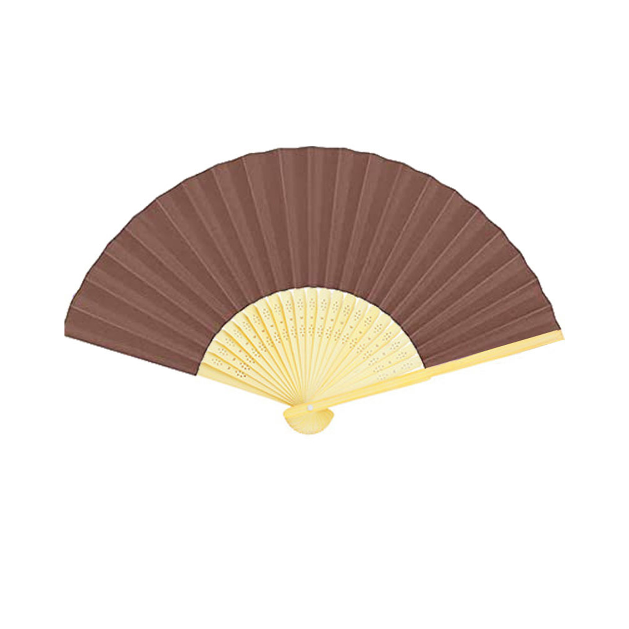 Bamboo Silk Folding Hand Fan 15" x 8" Full Color Surface 14