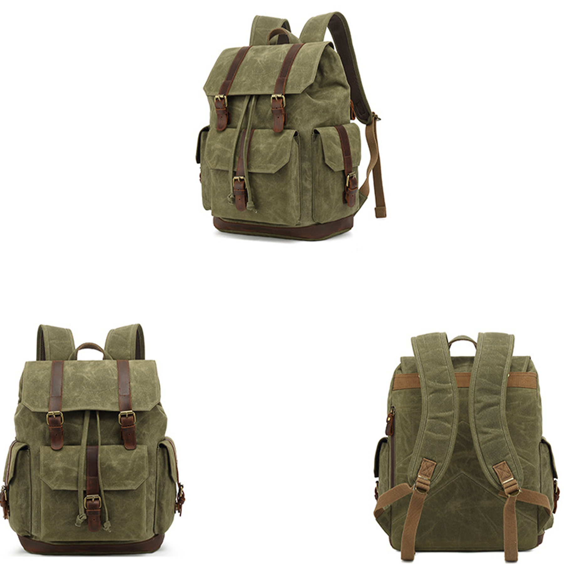 Vintage Waterproof Canvas Backpack 9