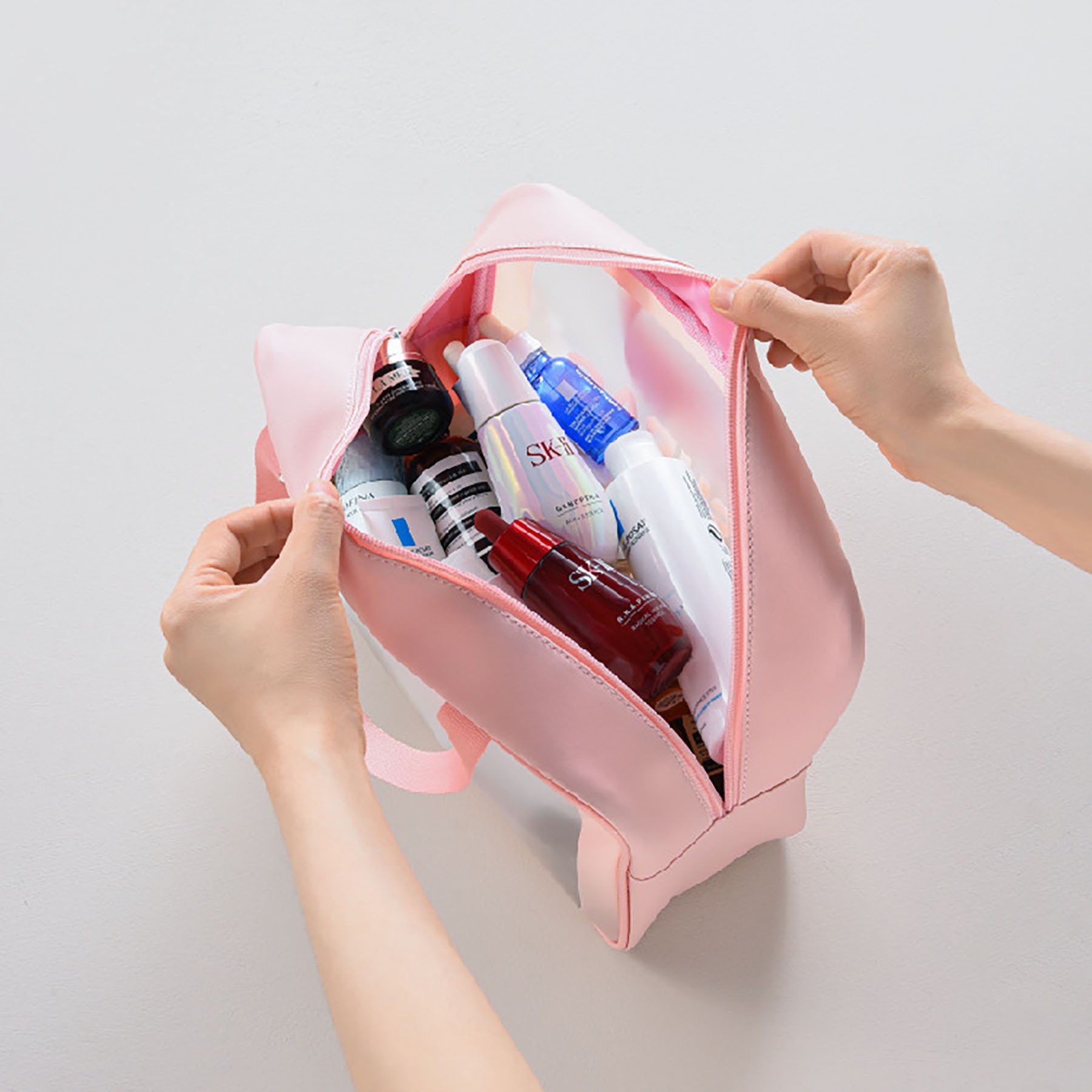 Waterproof Travel Clear Matte Pvc Toiletry Cosmetic Bag 5