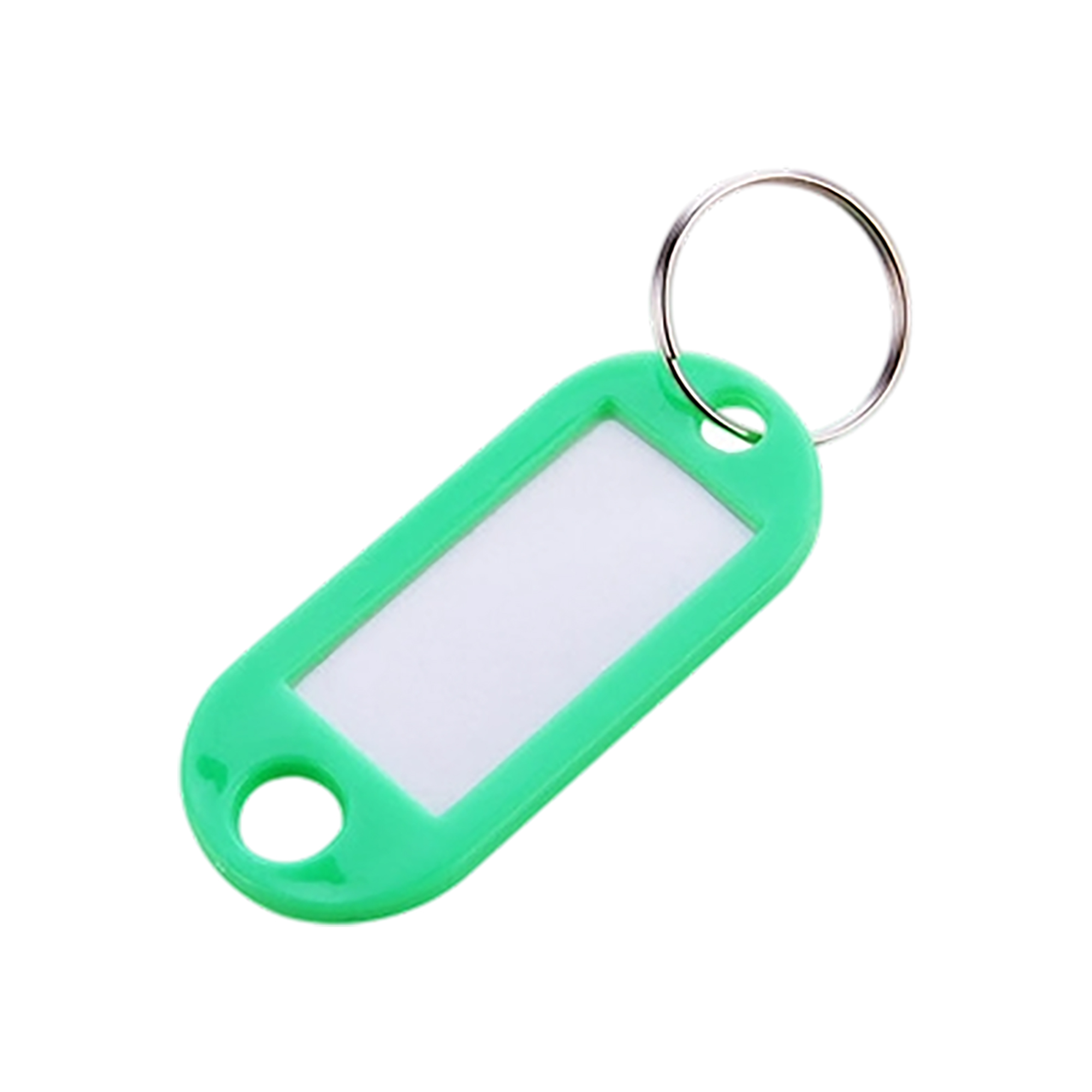 Plastic Keychain Label Holder With Writable Insert 2" Length 8
