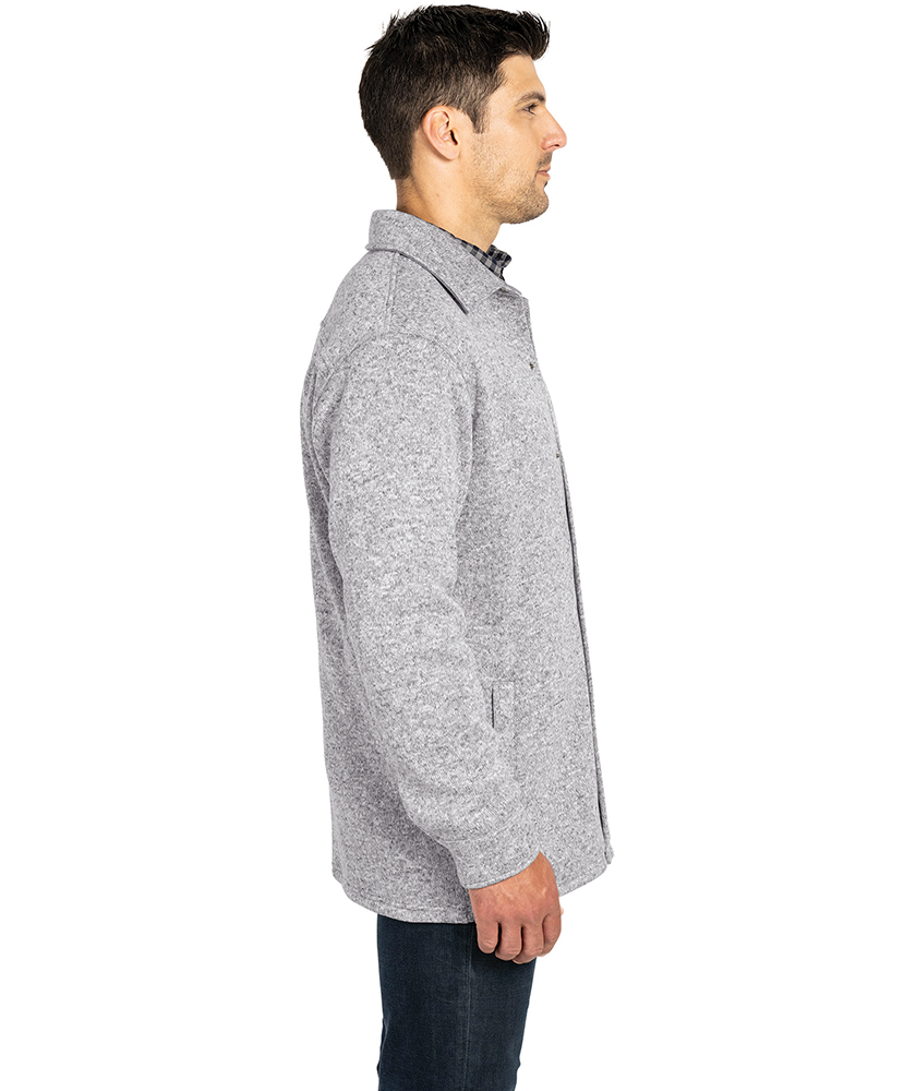 Heathered Fleece Snap Shacket 93