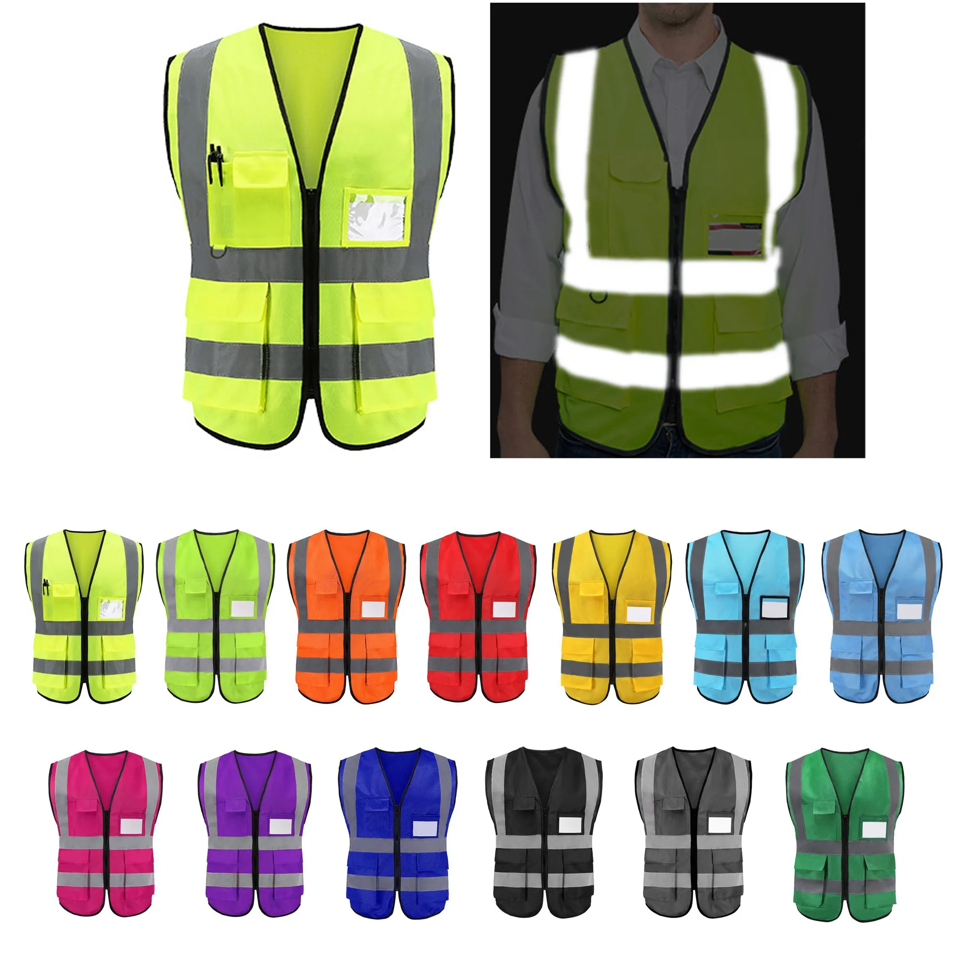 High Visibility Reflective Safety Vest MOQ 50pcs 2