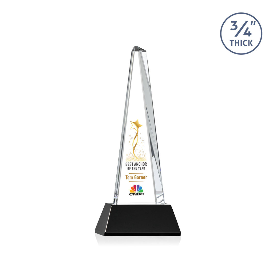 Majestic Tower VividPrint™ Award on Newhaven Base - Black