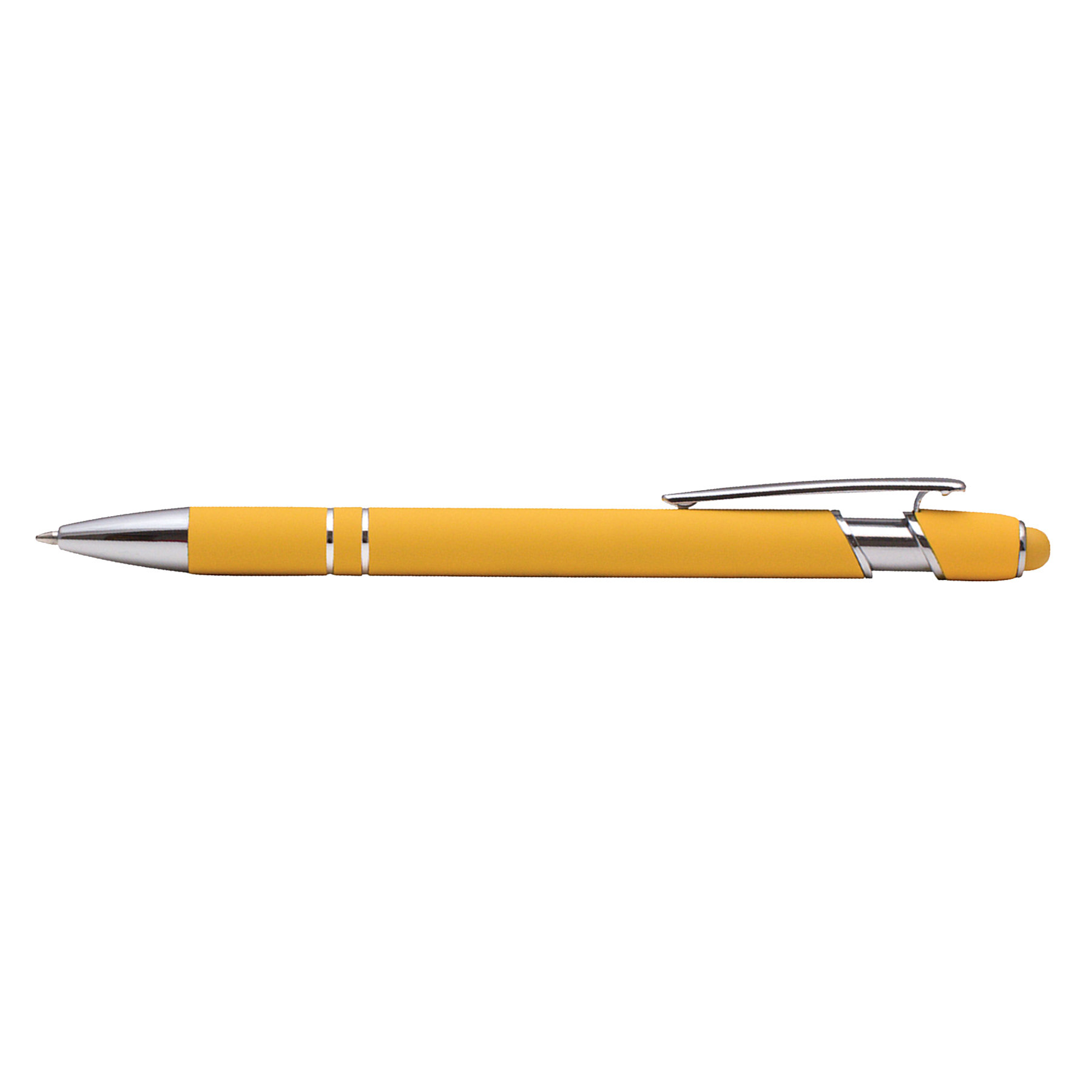 Bright Soft Touch Aluminum Ballpoint Stylus Pen 12