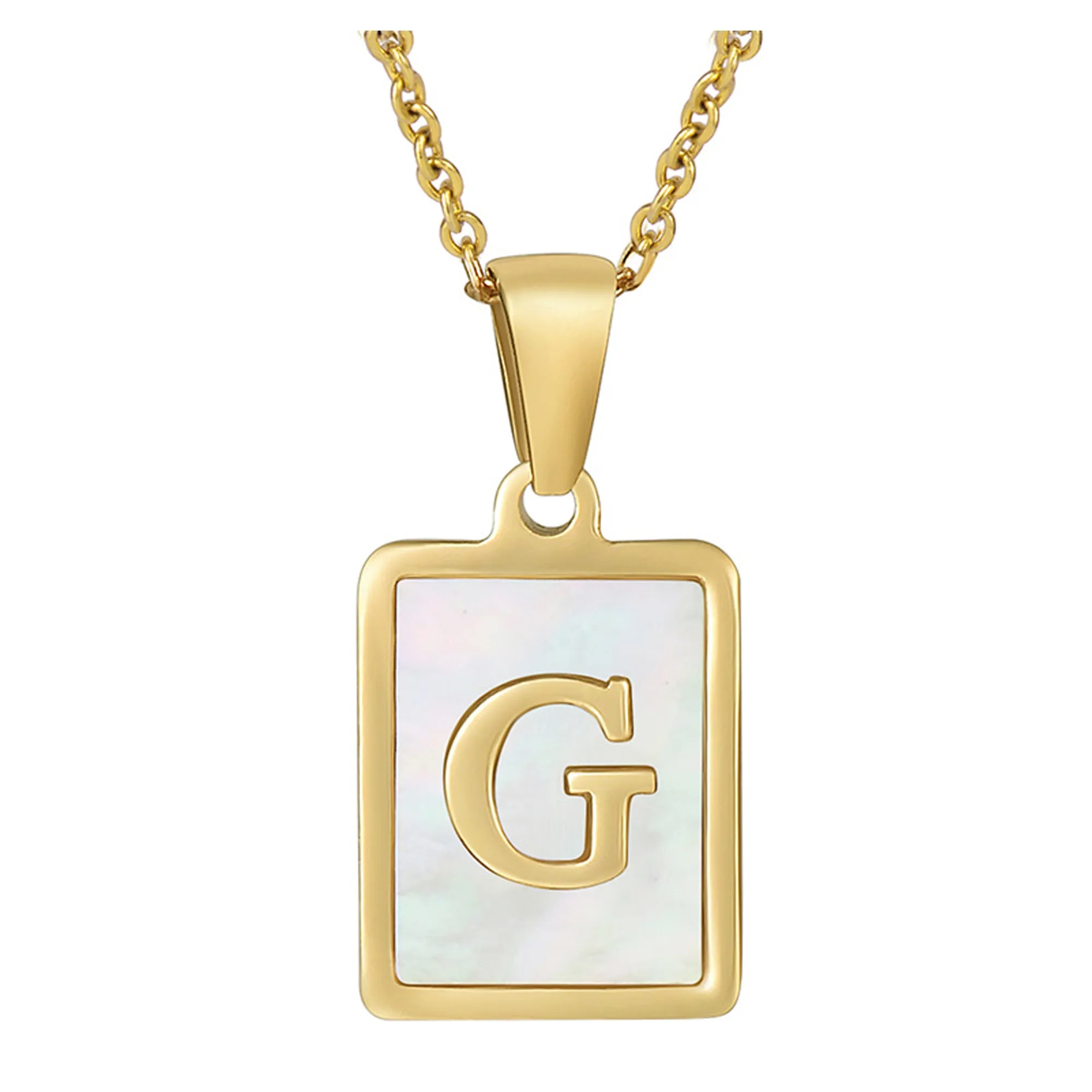 Stainless Steel Alphabet Necklace 2