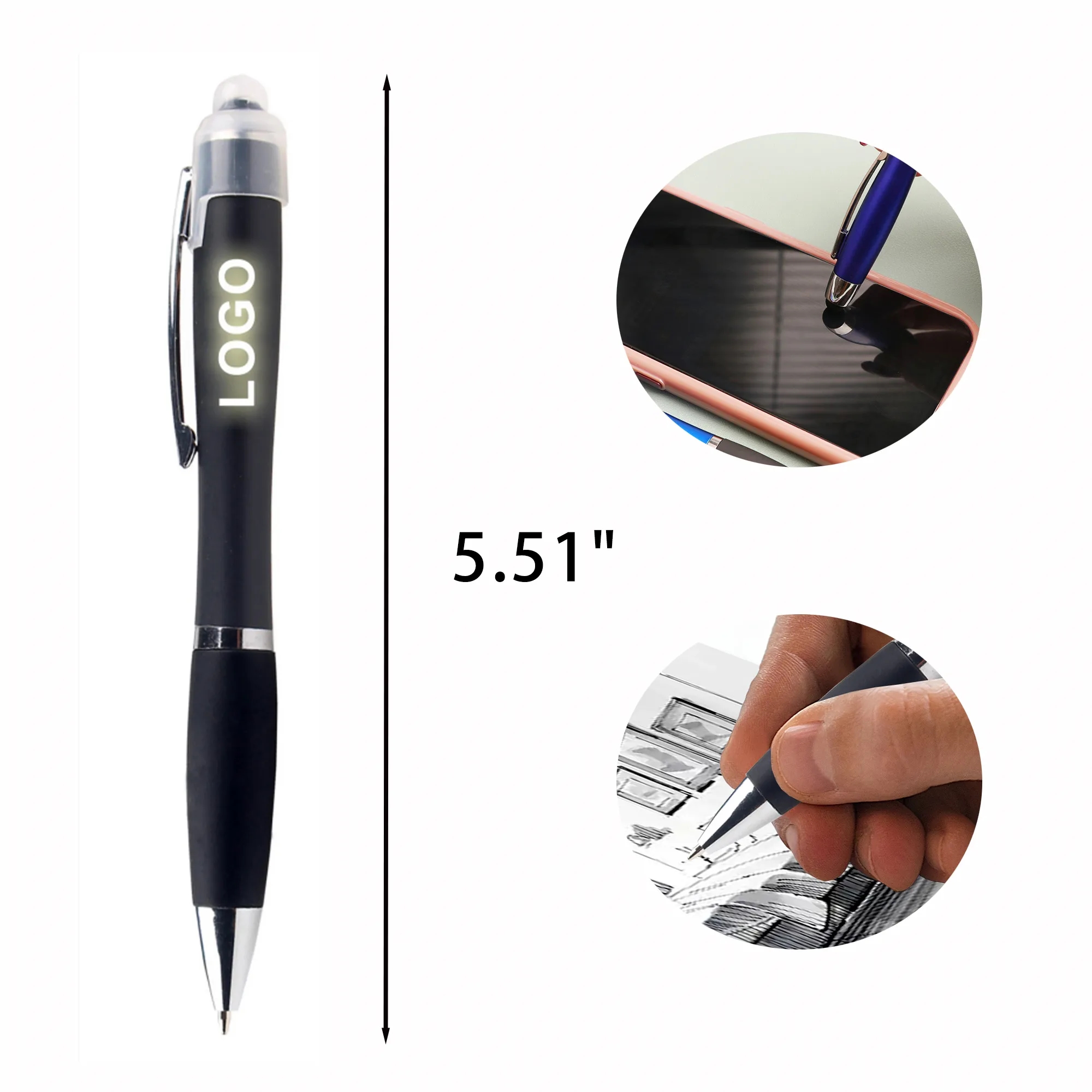 Light-Up Logo Stylus Pen 3 In 1 3