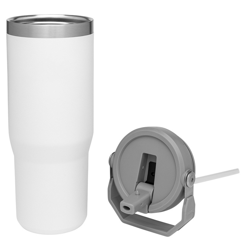30oz Stainless Steel Tumbler with Straw 3