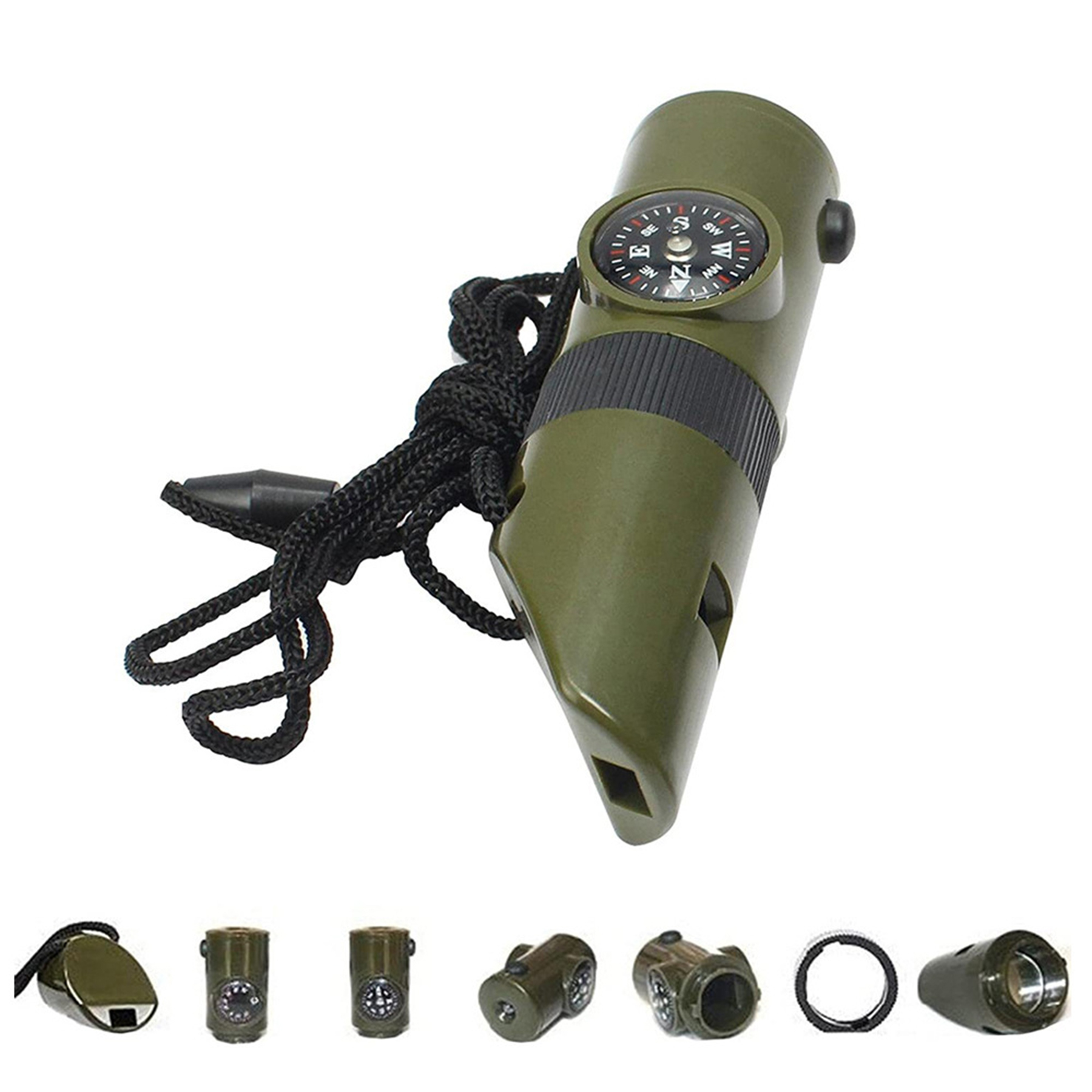 7 in 1 Multi Function Survival Whistle Tool 2