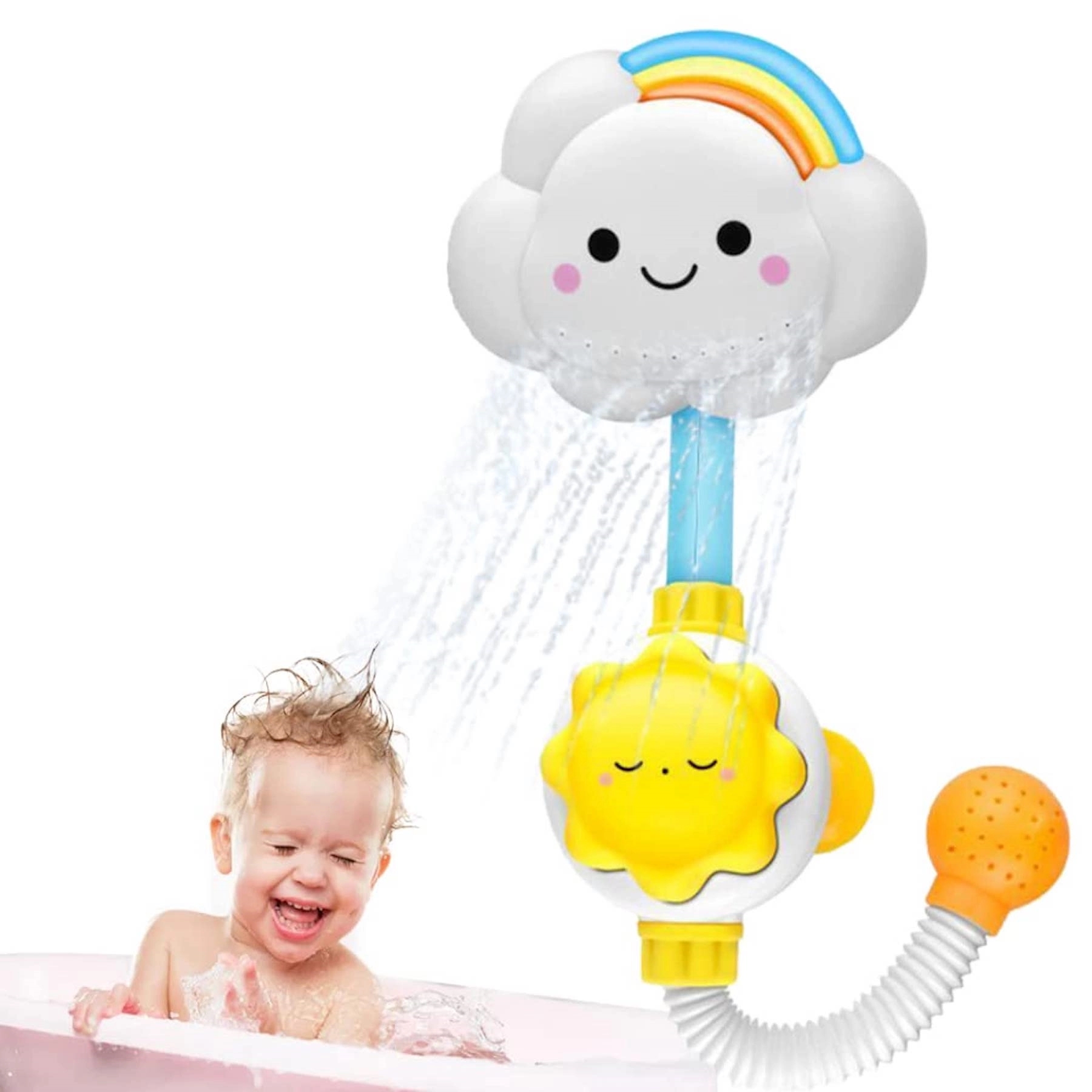 Baby Bath Spray Water Shower Toy Lovely Cloud Rainbow 5