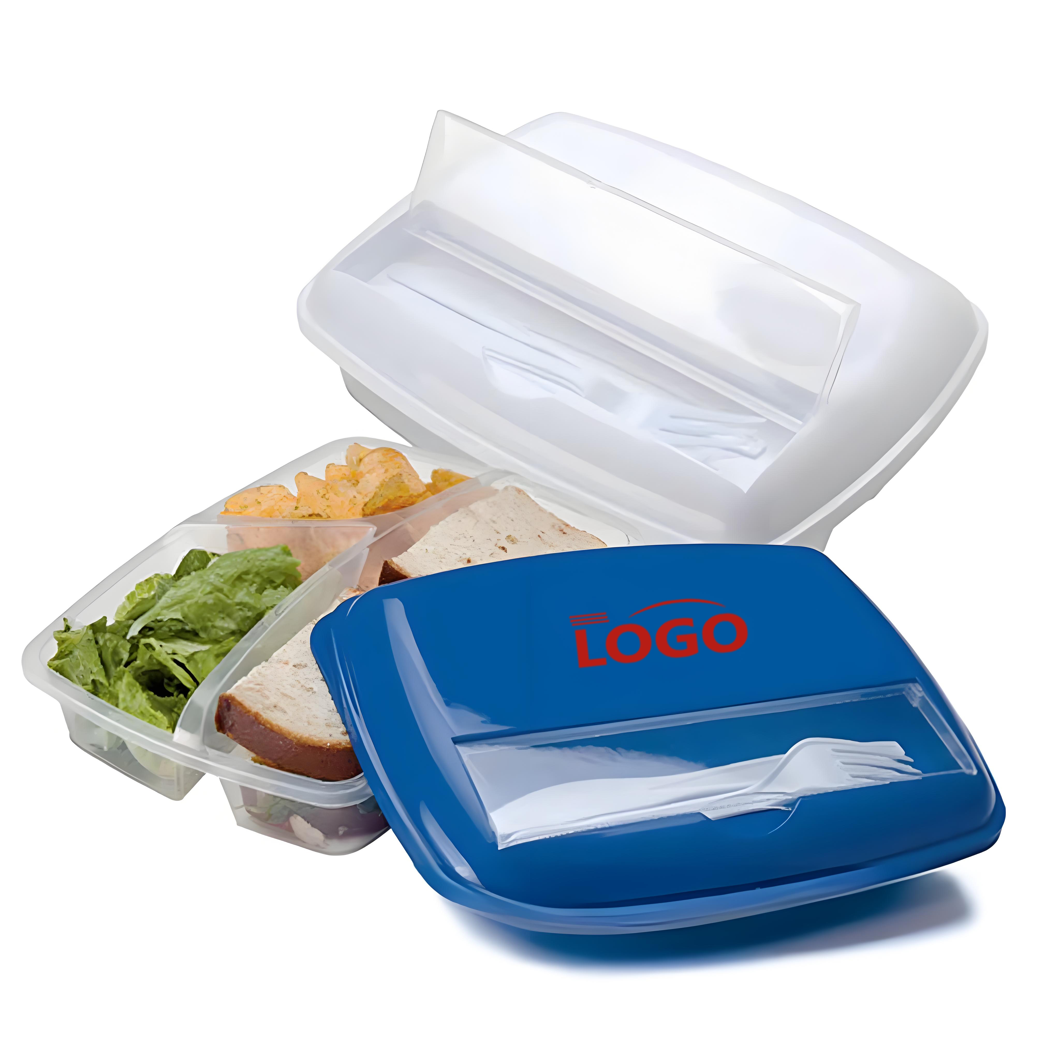 Lunch Box with Utensil Storage 2