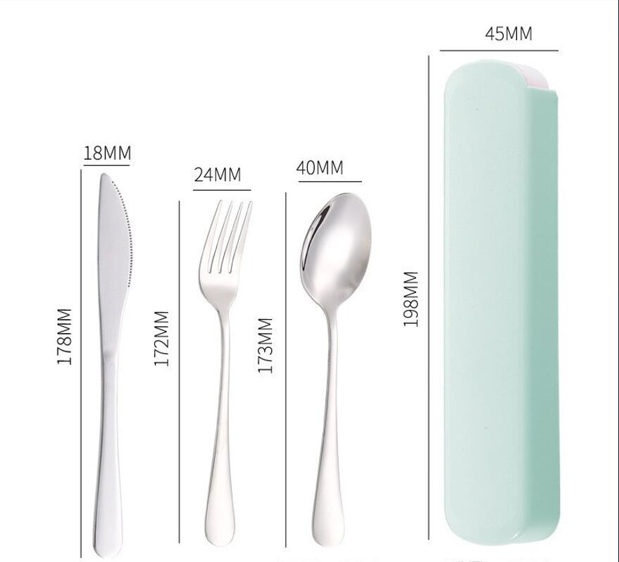 Portable Utensils Set Stainless Steel Knife Fork and Spoon 4