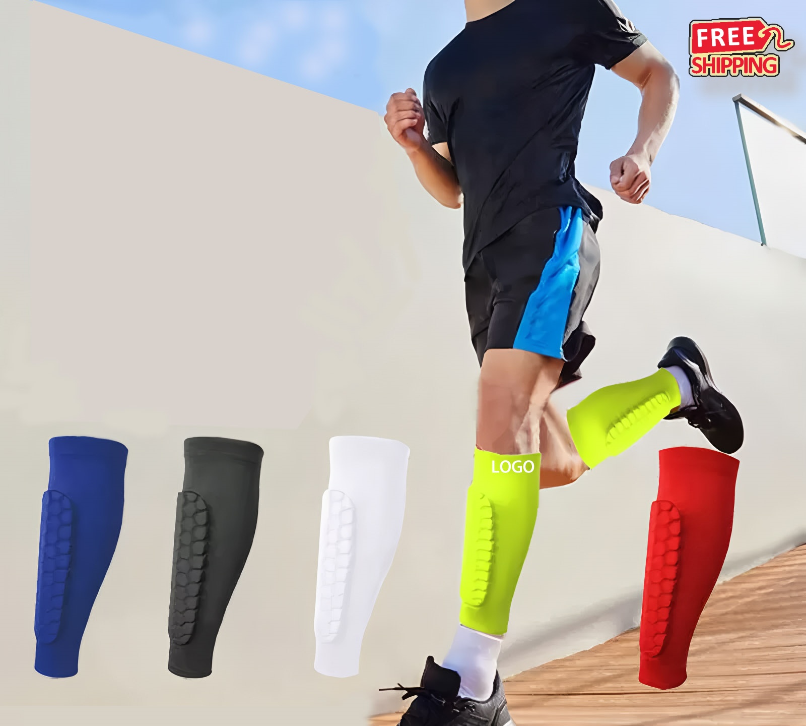 Soccer Shin Guards with Compression Sleeves 5