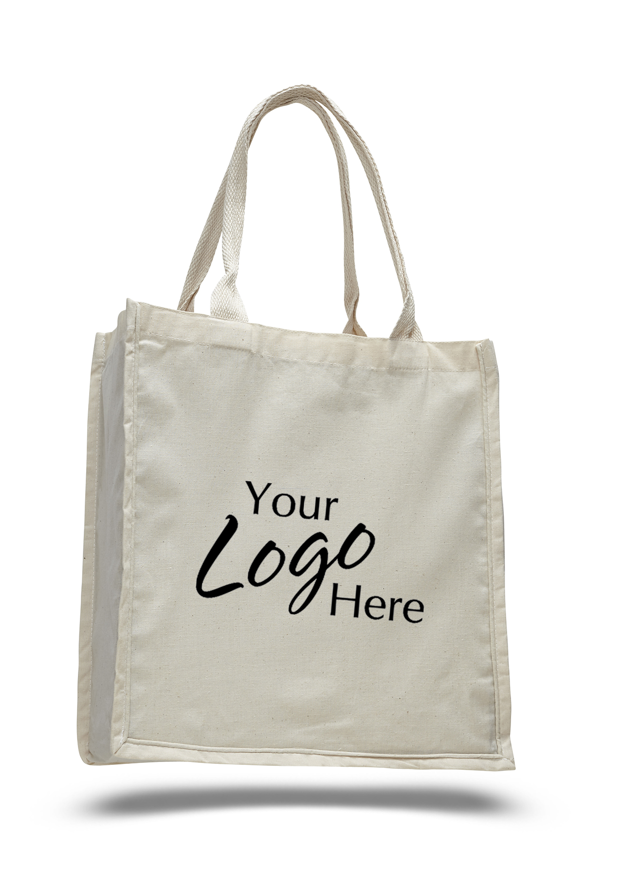 Fancy Shopper 15" W x 16" H with 6" Gusset Bag, custom tote bag with logo imprint 10