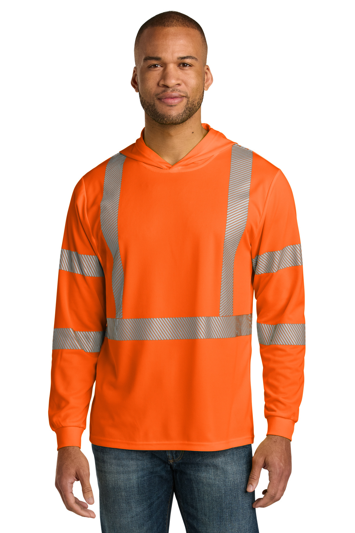 CornerStone ANSI 107 Class 3 Long Sleeve Segmented Tape Hooded Tee CS208 9