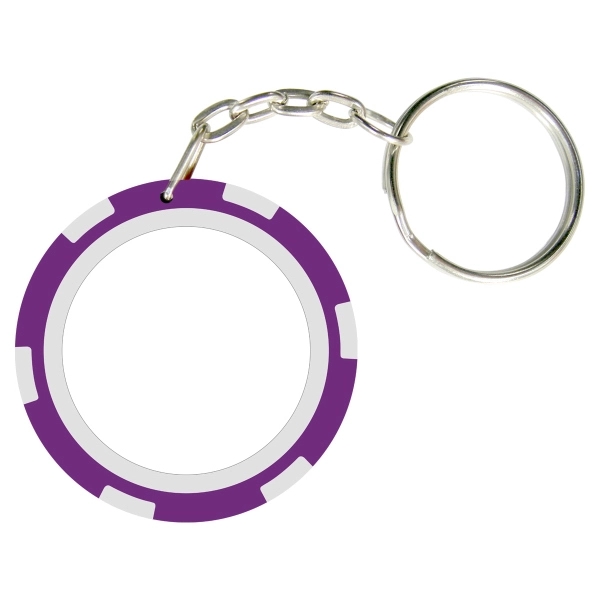 6 Stripe Poker Chip Keychain 3