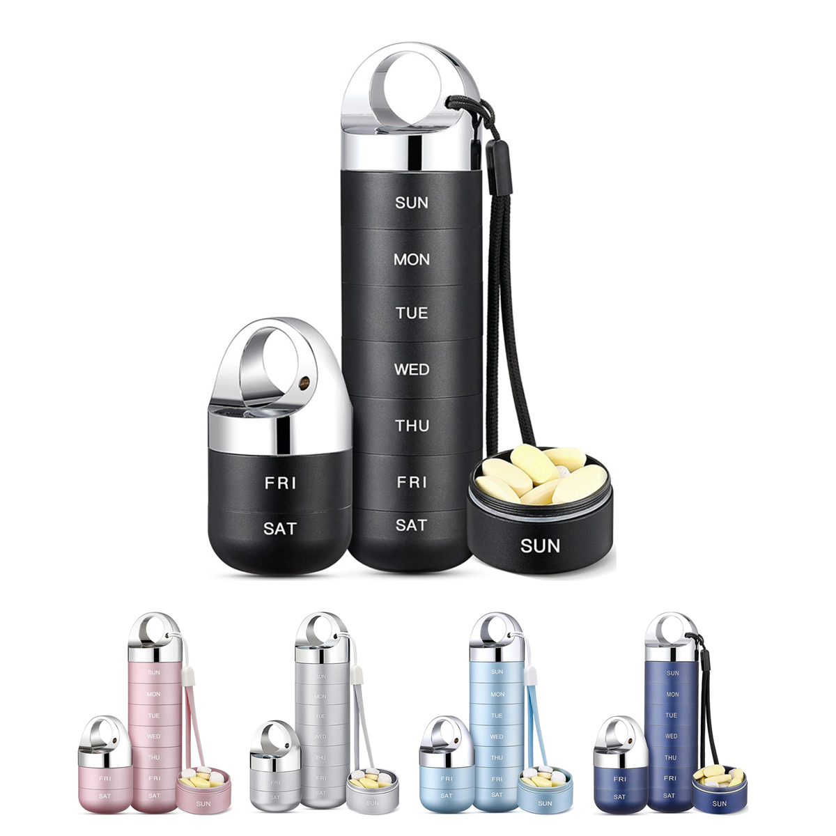 Metal Moisture Proof Weekly Pill Organizer 2