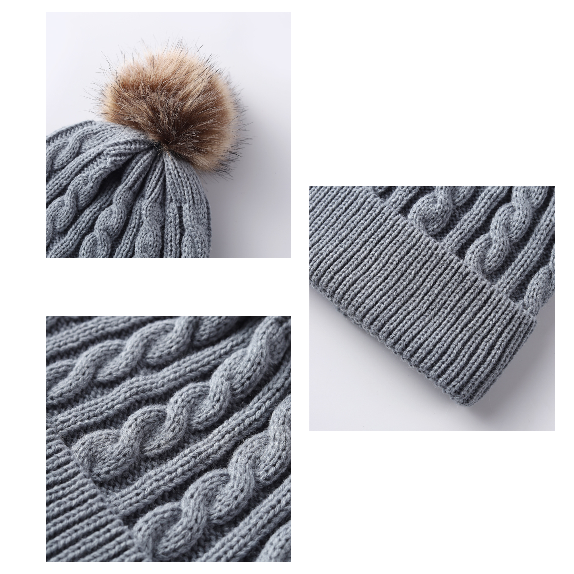 MOQ 10 Acrylic Knit Hat, Scarf, and Glove Set 4