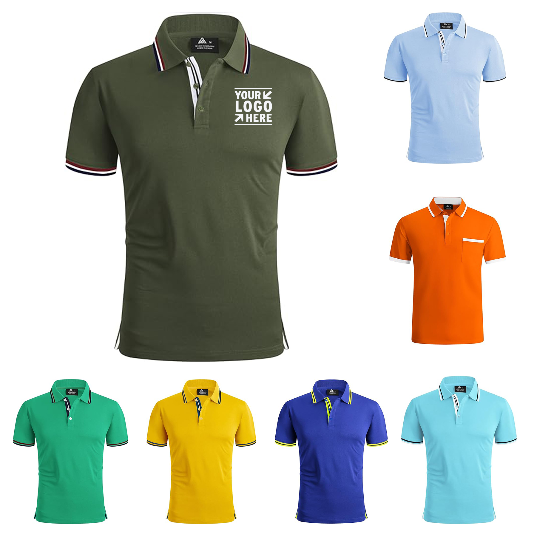 Men's Tennis Casual Breathable Athletic Short Sleeve Polo Shirt   2