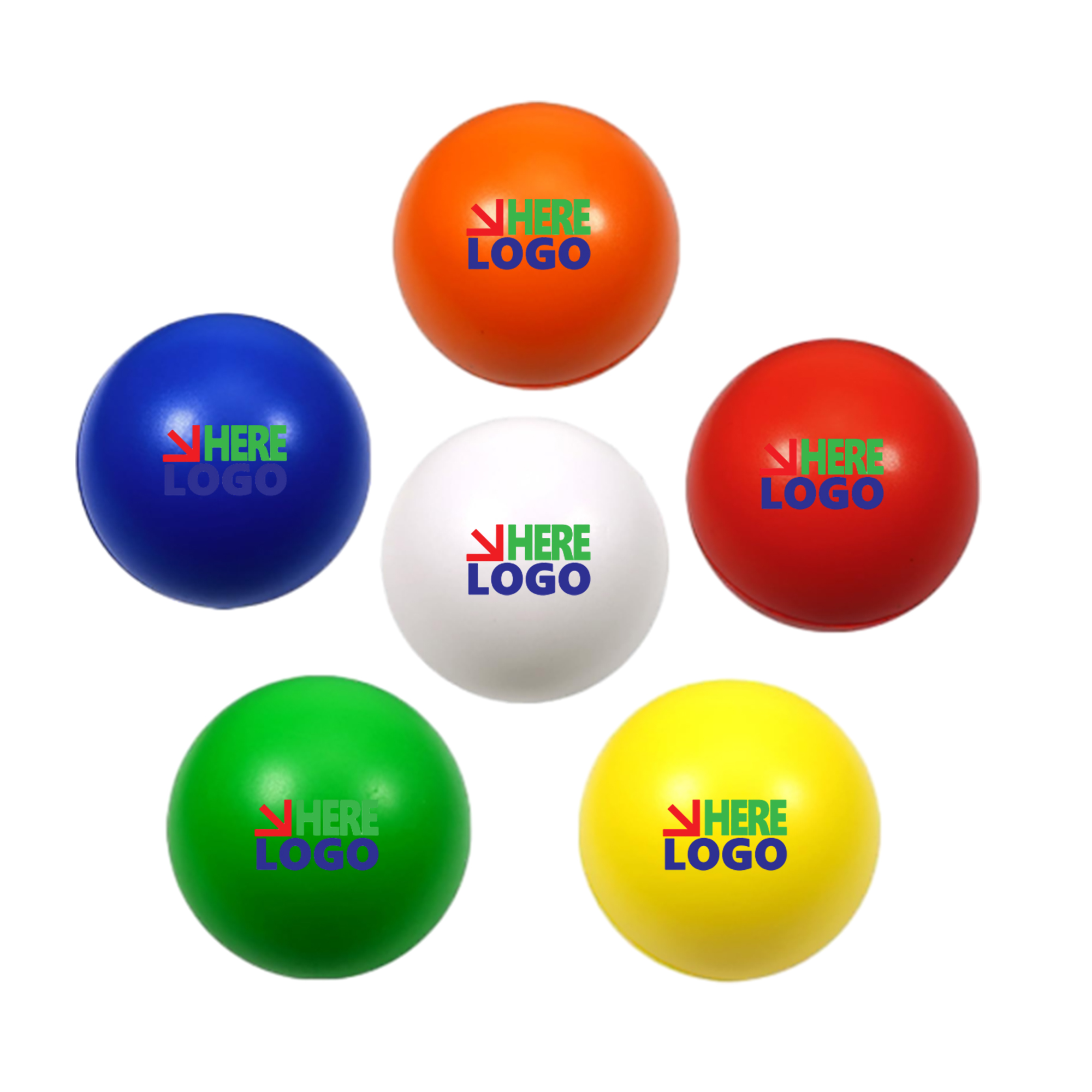 Customizable Smooth PU Decompression Ball 2