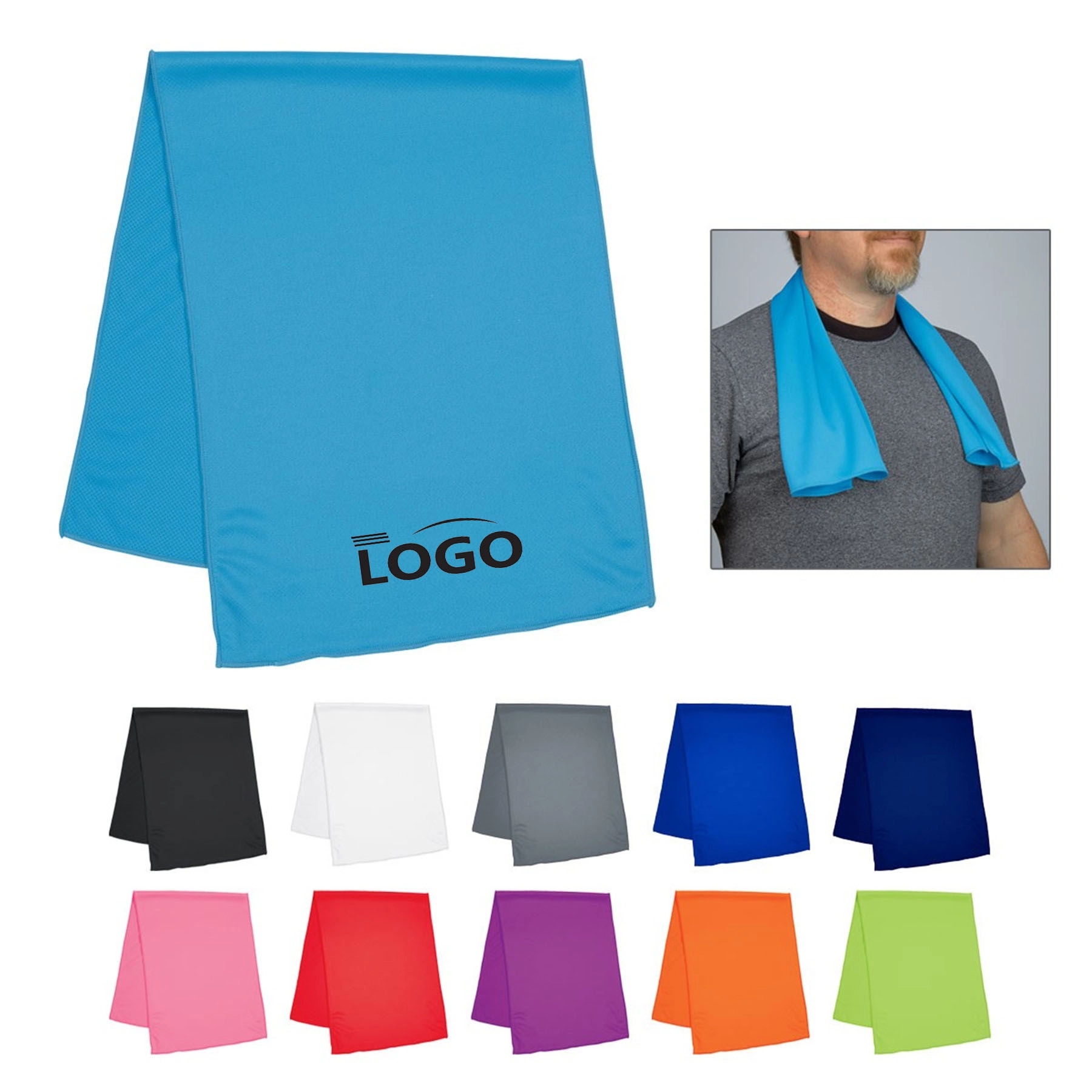 Single-Layer Microfiber Cooling Towel MOQ100 2