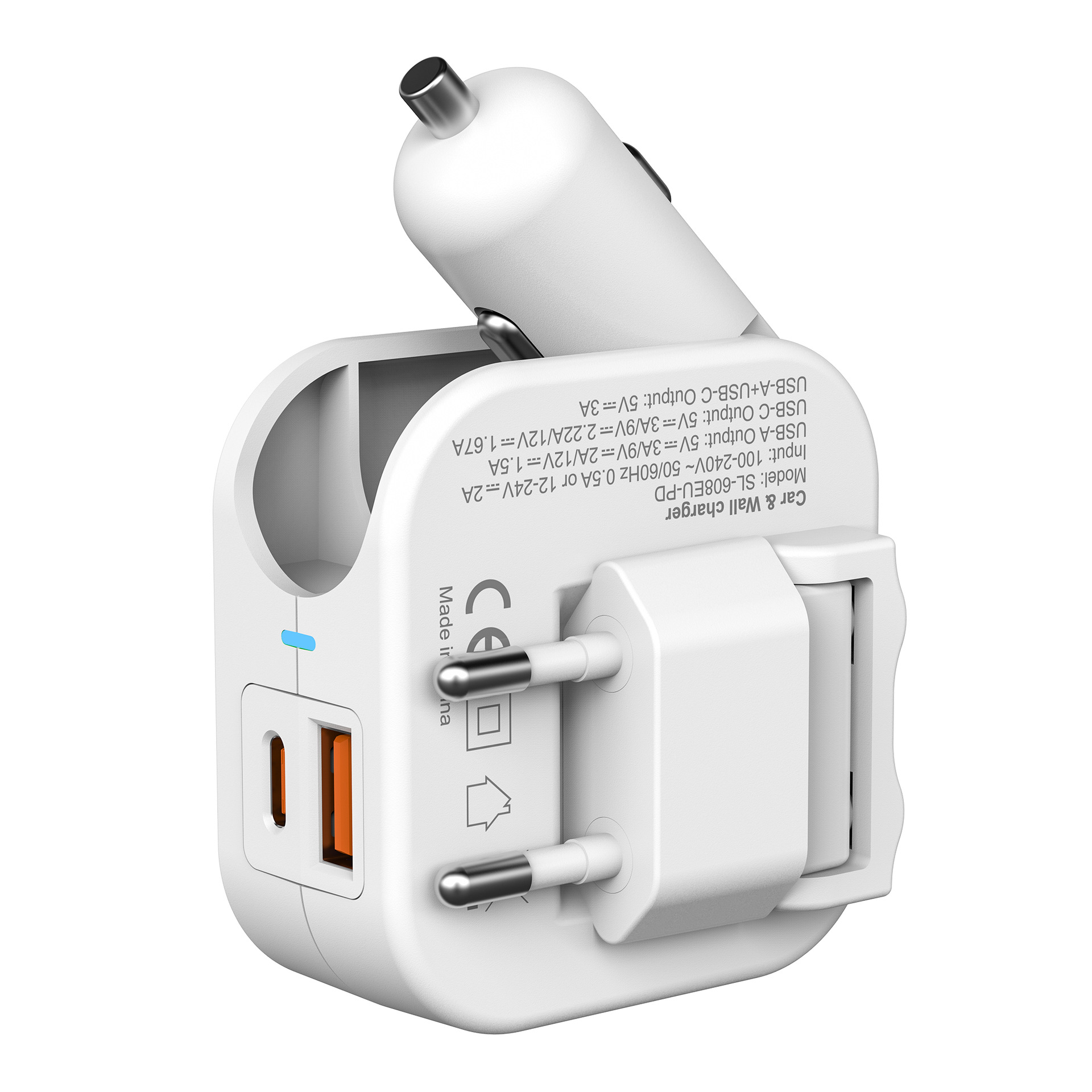 Portable Multifunction car and wall 2 in 1travel charger 8