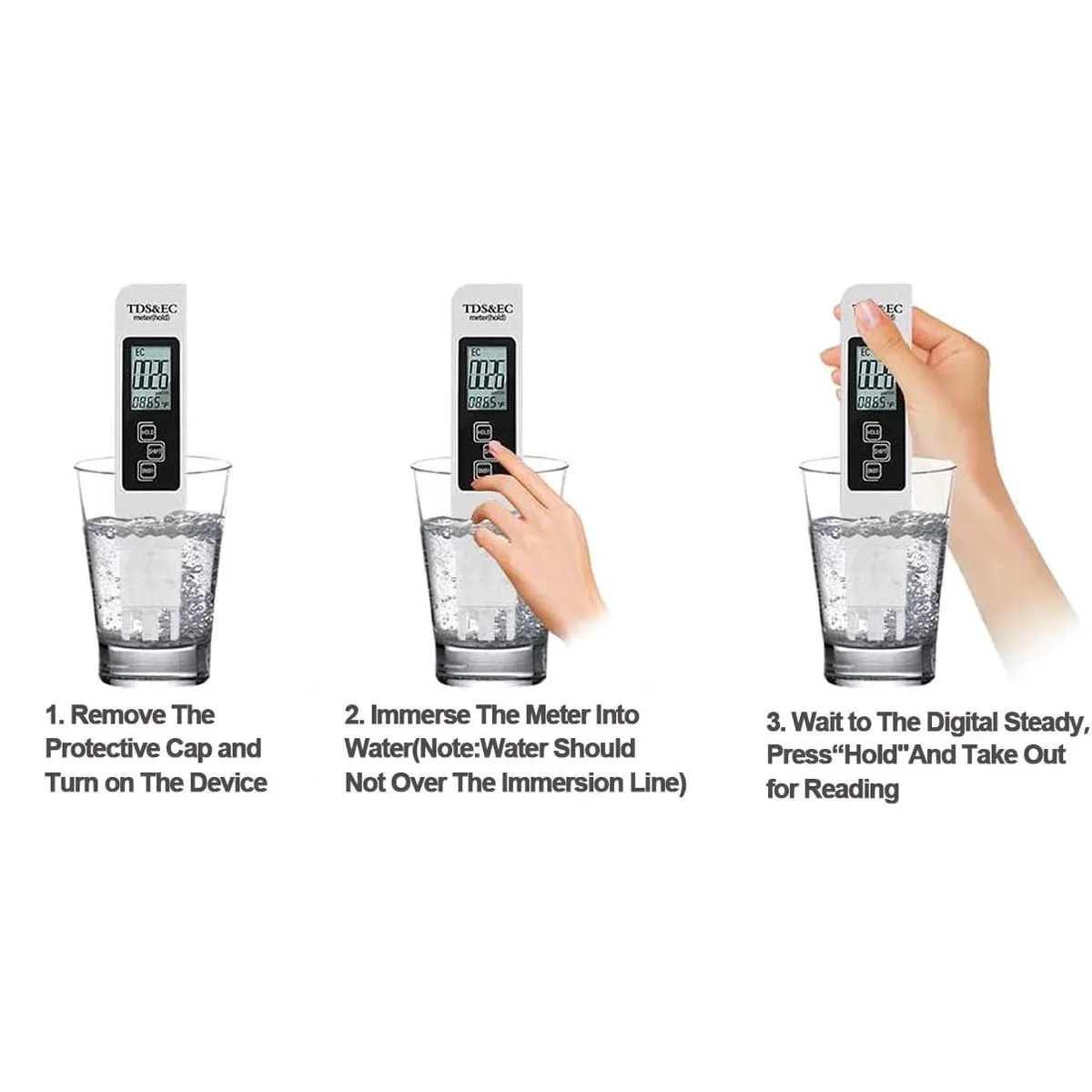 3-in-1 TDS EC Temperature Meter 6