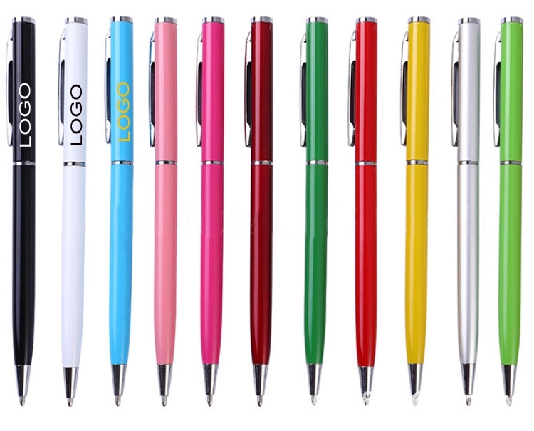 Custom Logo Twist Cheap Plastic Ballpoint Pens 4