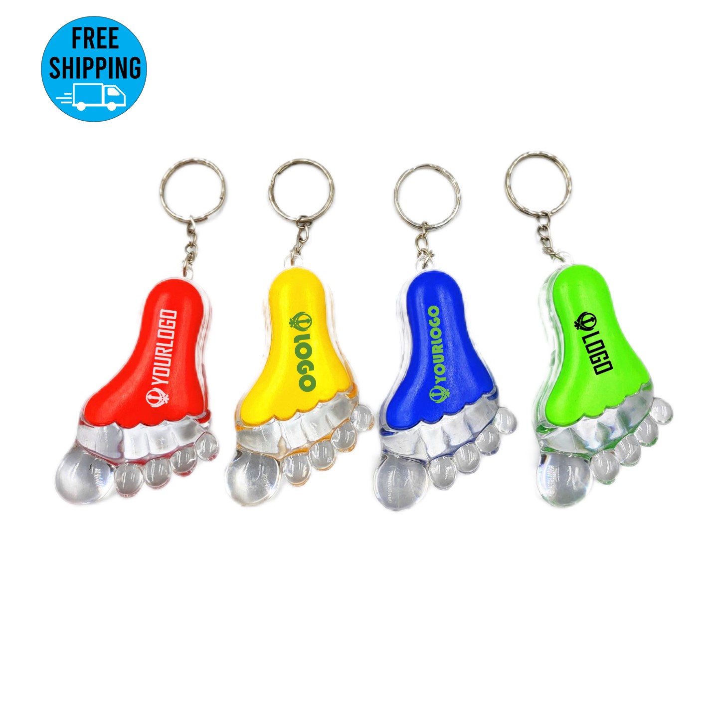 LED Big Feet shaped flashlight keychain 3