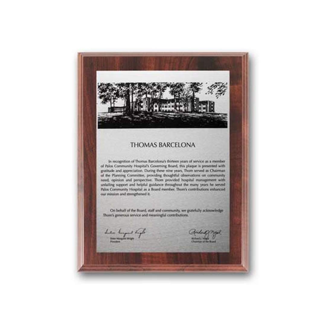 Etch/Oxidized Plaq - Walnut Finish 3