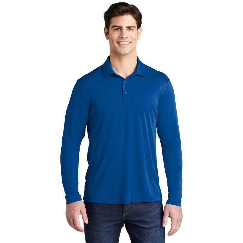 Sport-Tek Posi-UV Pro Long Sleeve Polo. 70