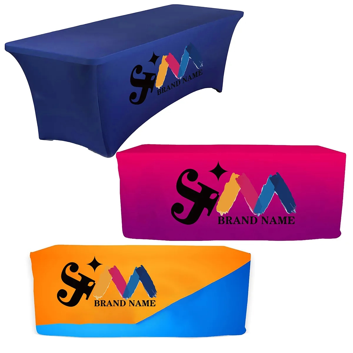 Custom Business Logo Table Cloth For Trade Exhibition 1