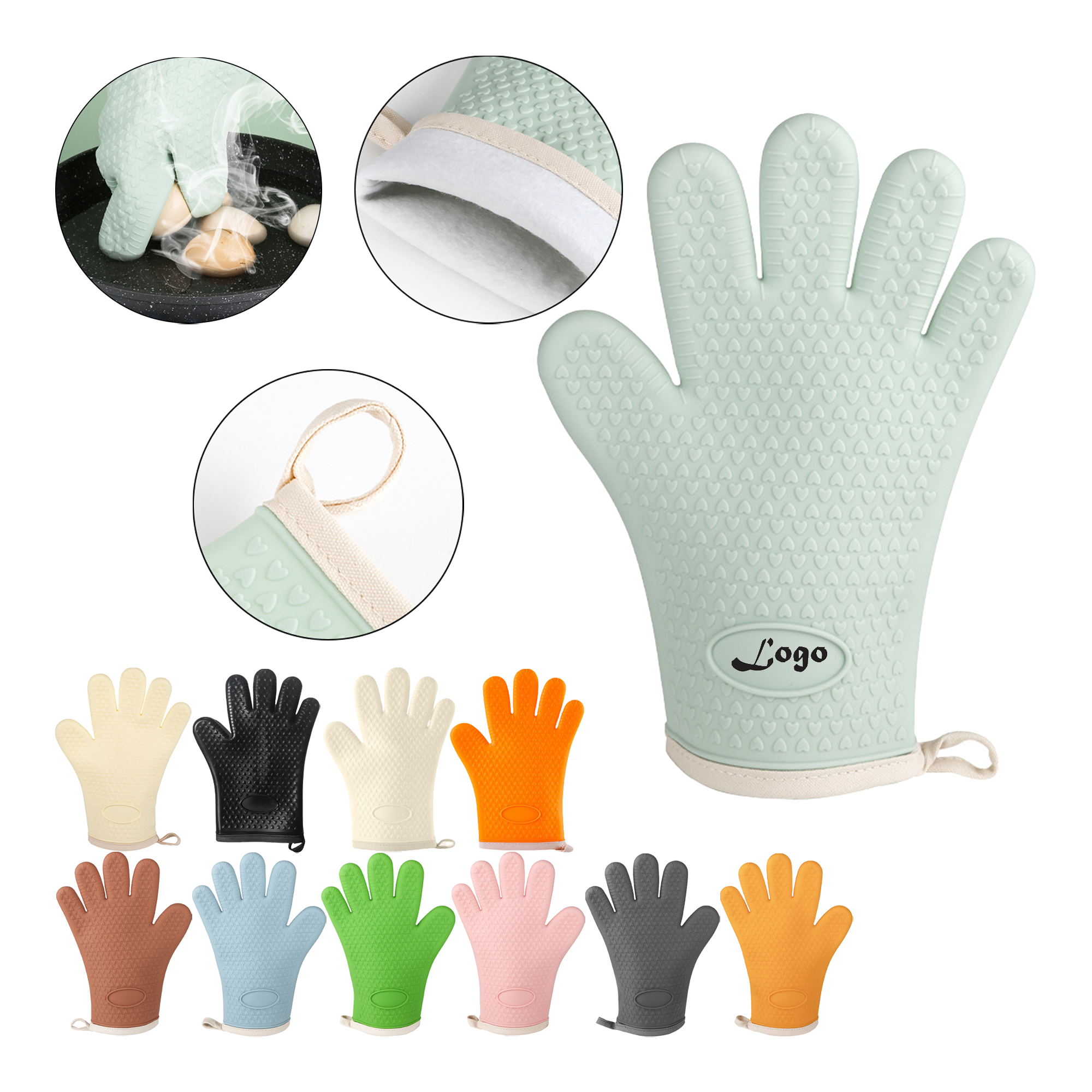 Silicone Oven Mitt Double Layers 2