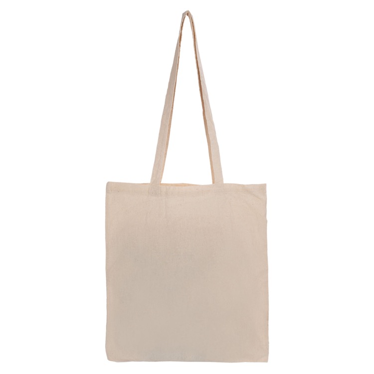 Colouring Long Handle Calico Shopper, custom tote bag with logo imprint 2