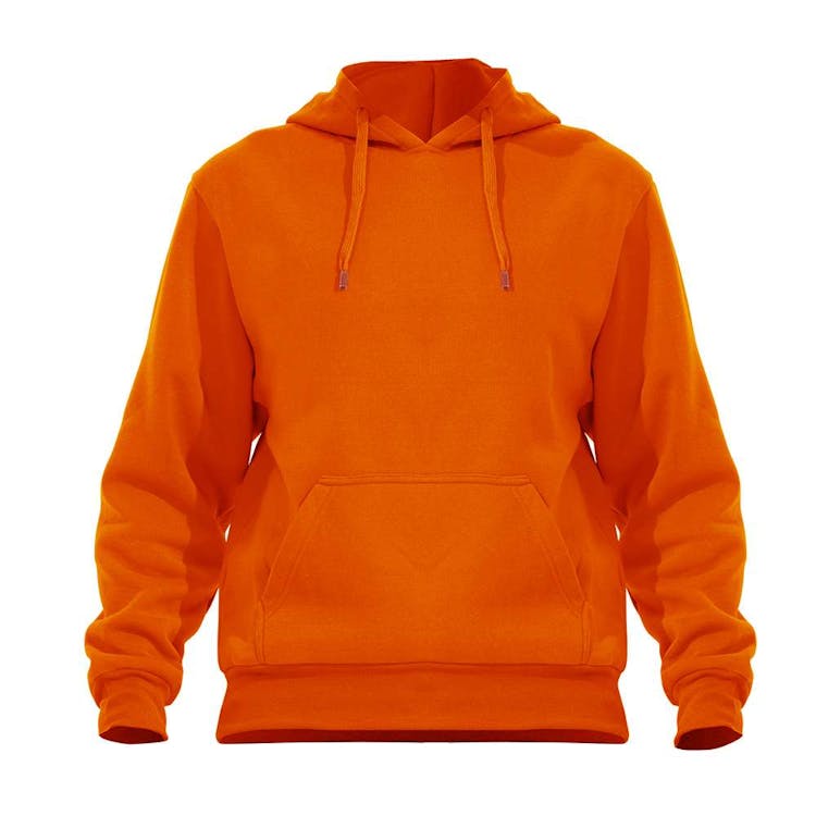 Fleece Pullover Hoodies - Size XL Safety Orange, custom hoodie or sweatshirt with logo imprint 2