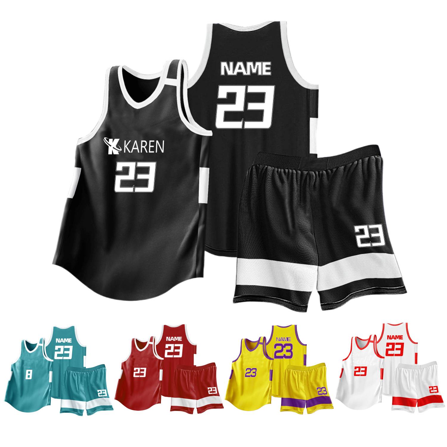 Men's Breathable Stretchy Basketball Jersey 12