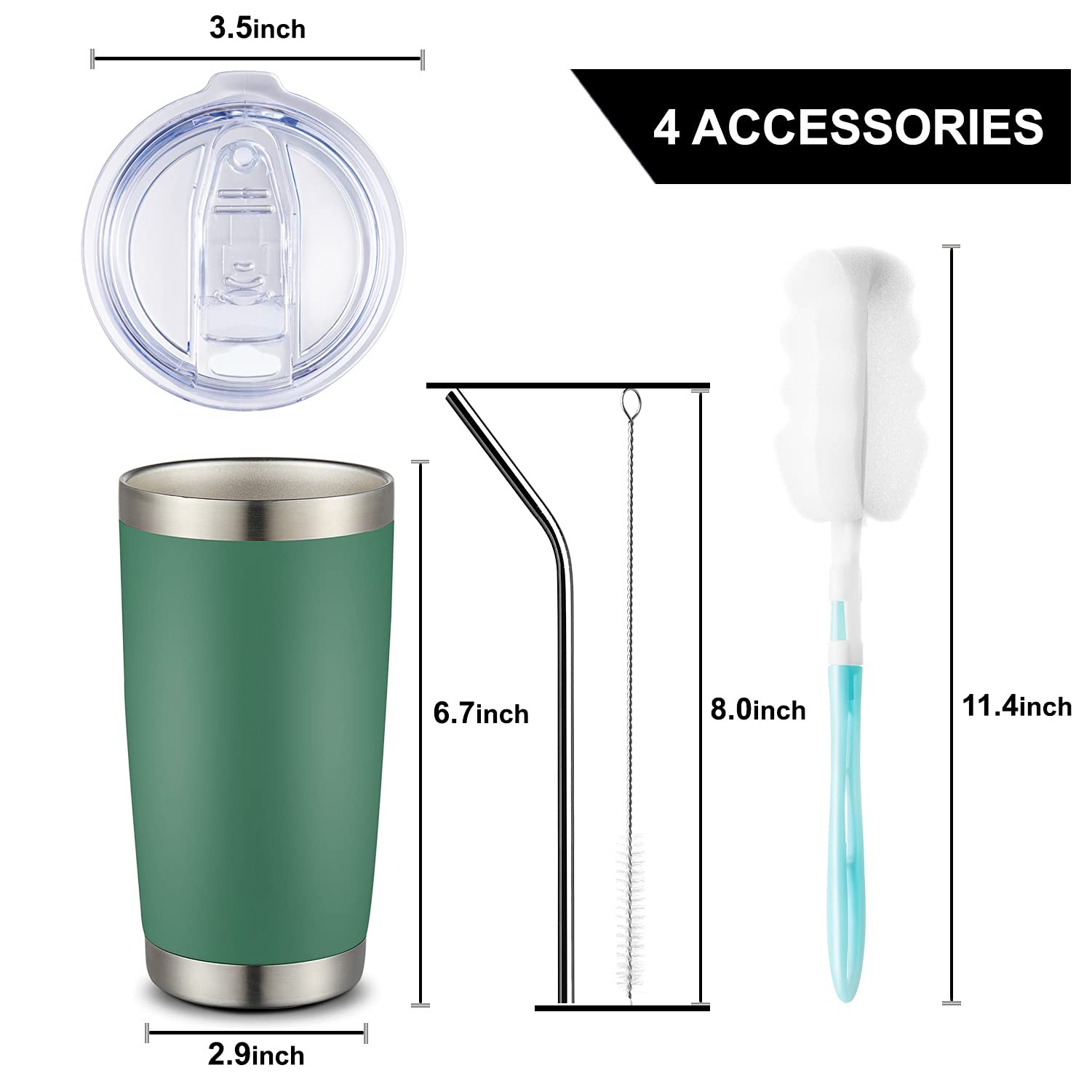 Powder Coated Insulated Coffee Tumbler/Double Wall Vacuum Insulated Travel Mug, Stainless Steel Mug 2