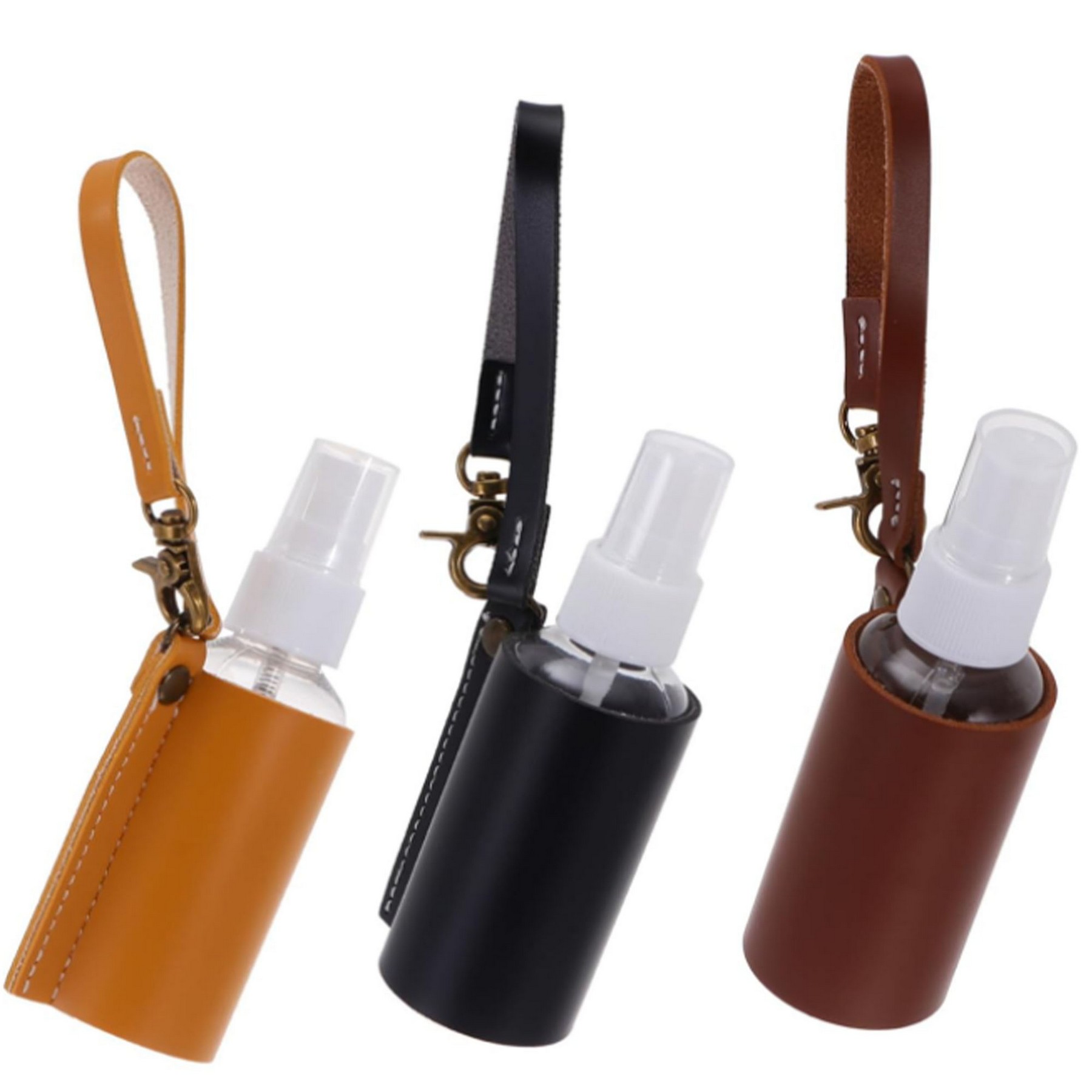 Spray Bottle Keychain With PU Leather Cover 3