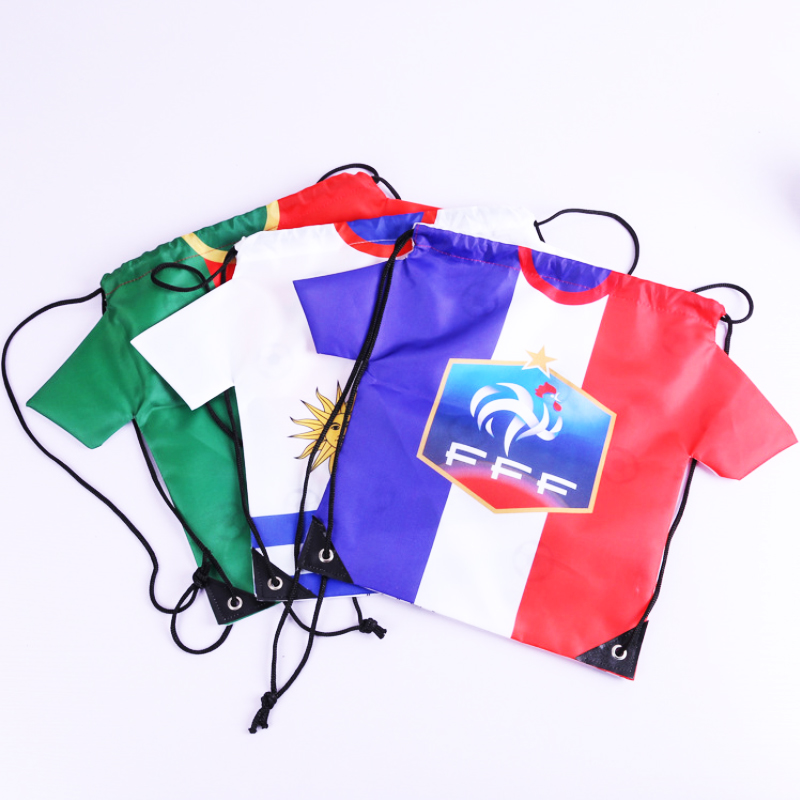 Full-color Imprint T-shirt Shape Drawstring Backpack 2