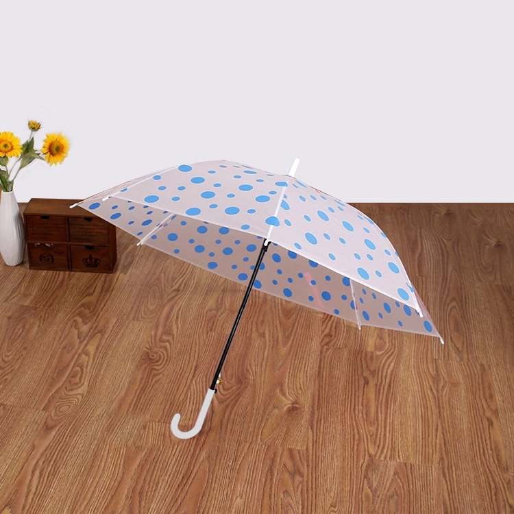 Custom Clear Transparent Long Umbrella with Easy Grip Handle 4